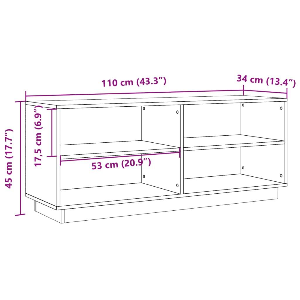 VidaXL Schuhschrank kiefernholz
