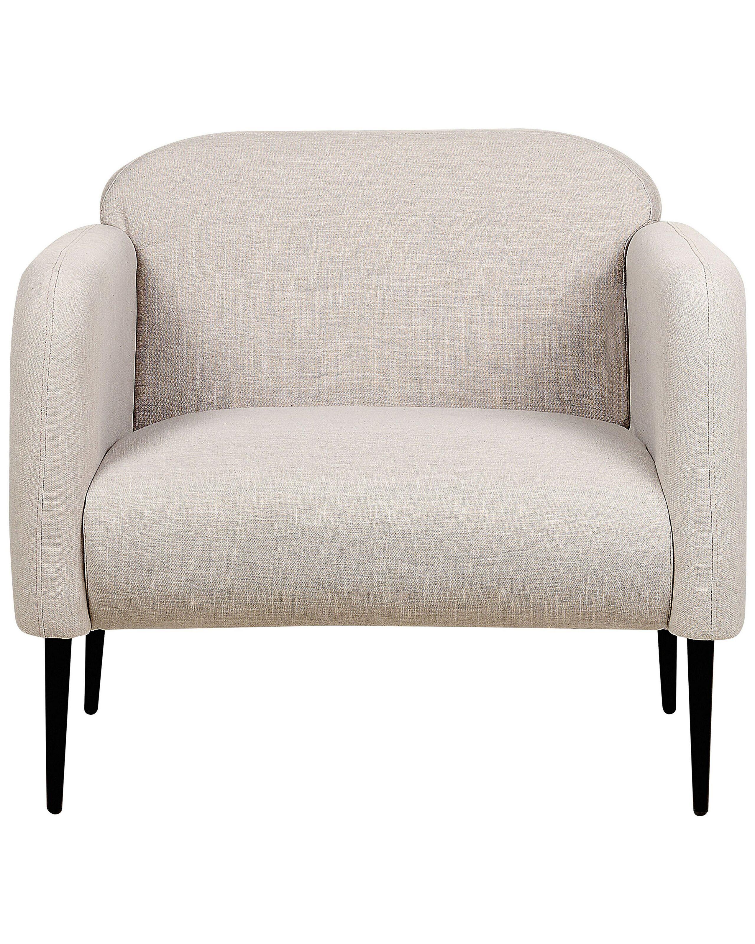 Beliani Sessel aus Leinen Retro STOUBY