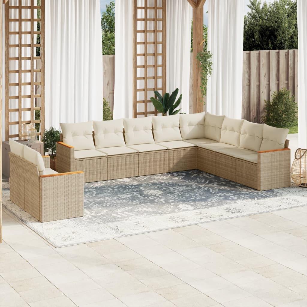 VidaXL Garten sofagarnitur poly-rattan