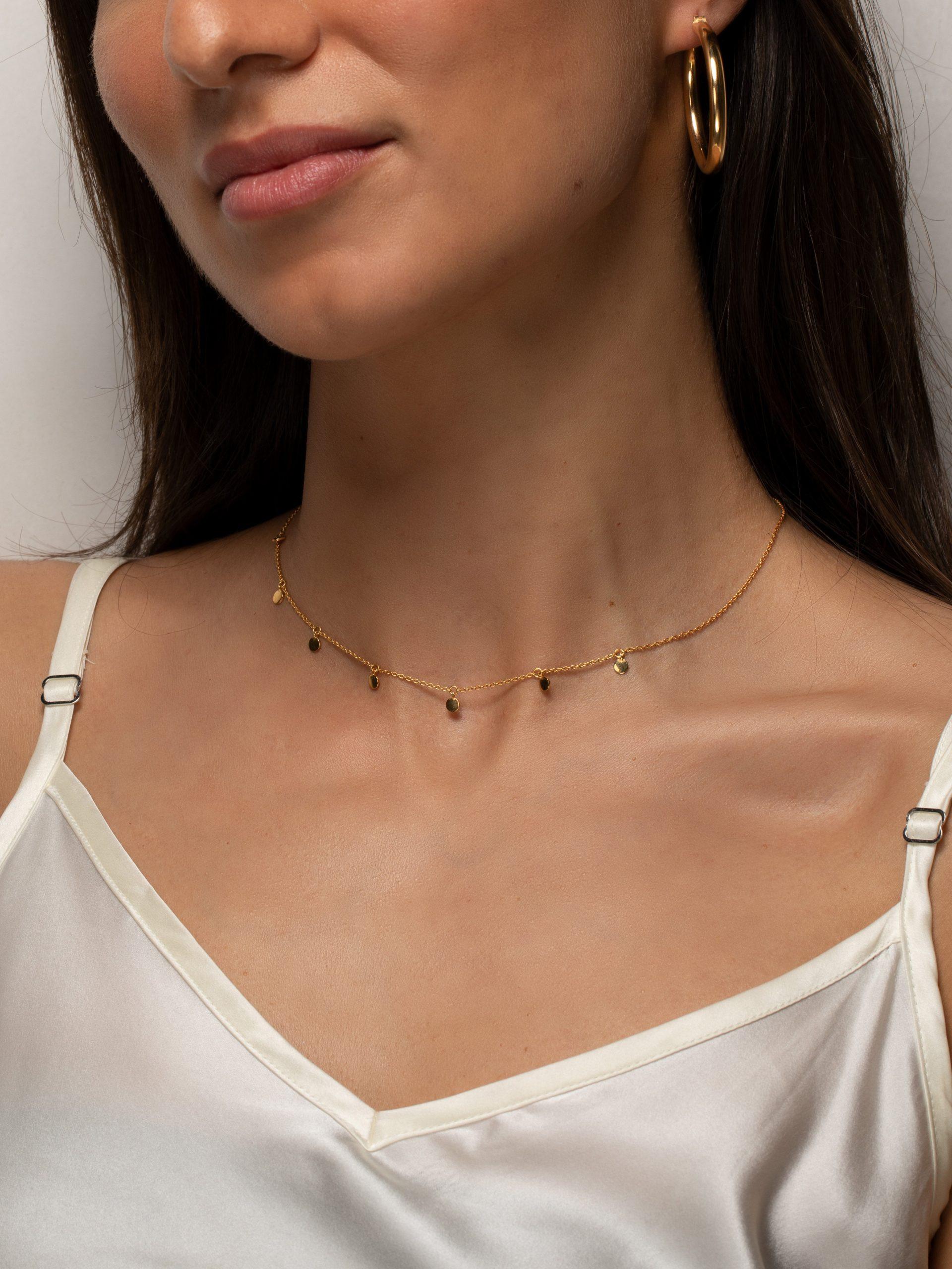 PHANTASYA Kette mit Plättli klein 1501 Roségold