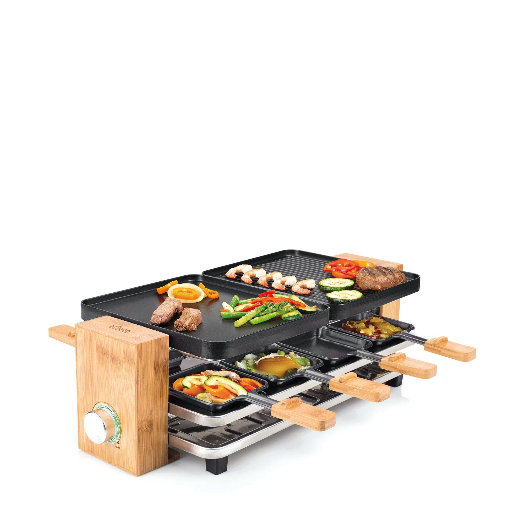 König Racletteofen, 8 Personen Raclette Bamboo