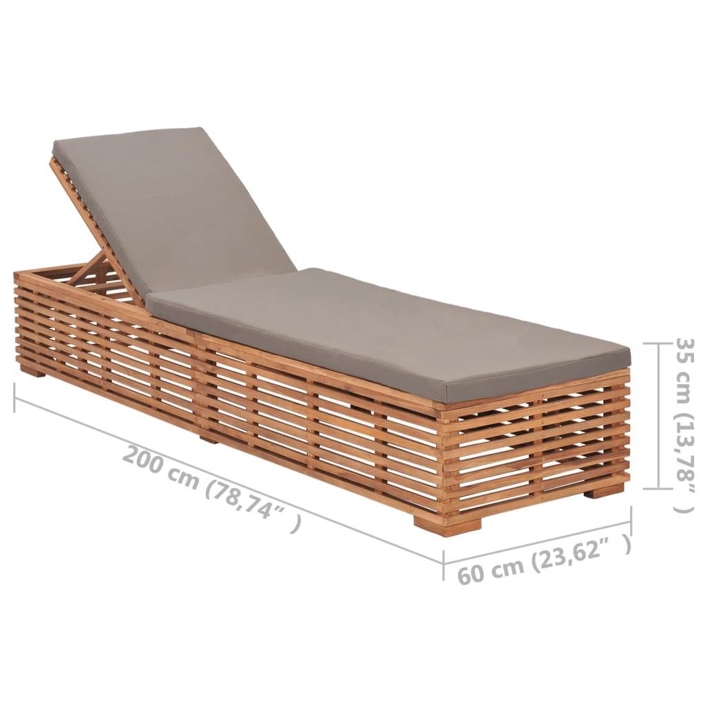 VidaXL Sonnenliege teak