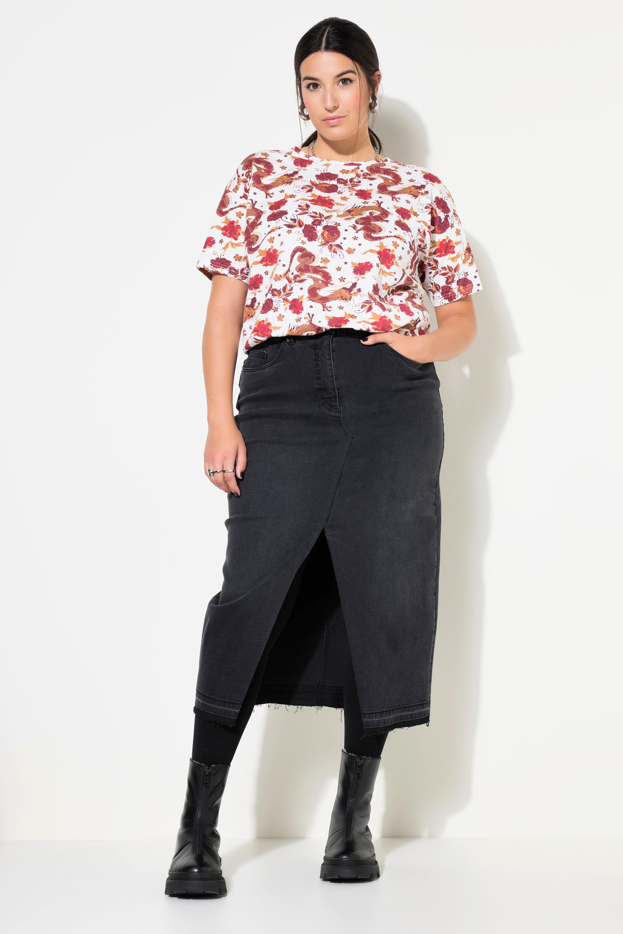 Studio Untold Jeansrock, A-Line, 5-Pocket, Schlitz vorne