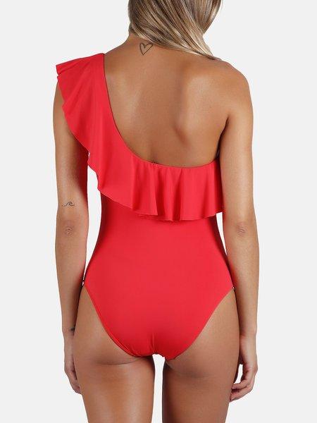 Admas 1-teiliger Badeanzug mit seitlichen Rüschen