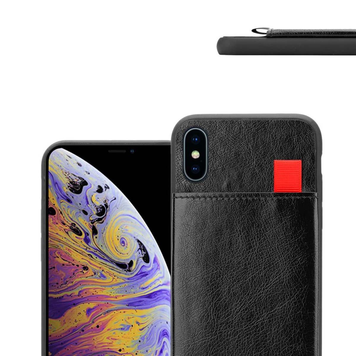 Cadorabo Hülle für Apple iPhone XS MAX TPU Silikon Kunstlederüberzug