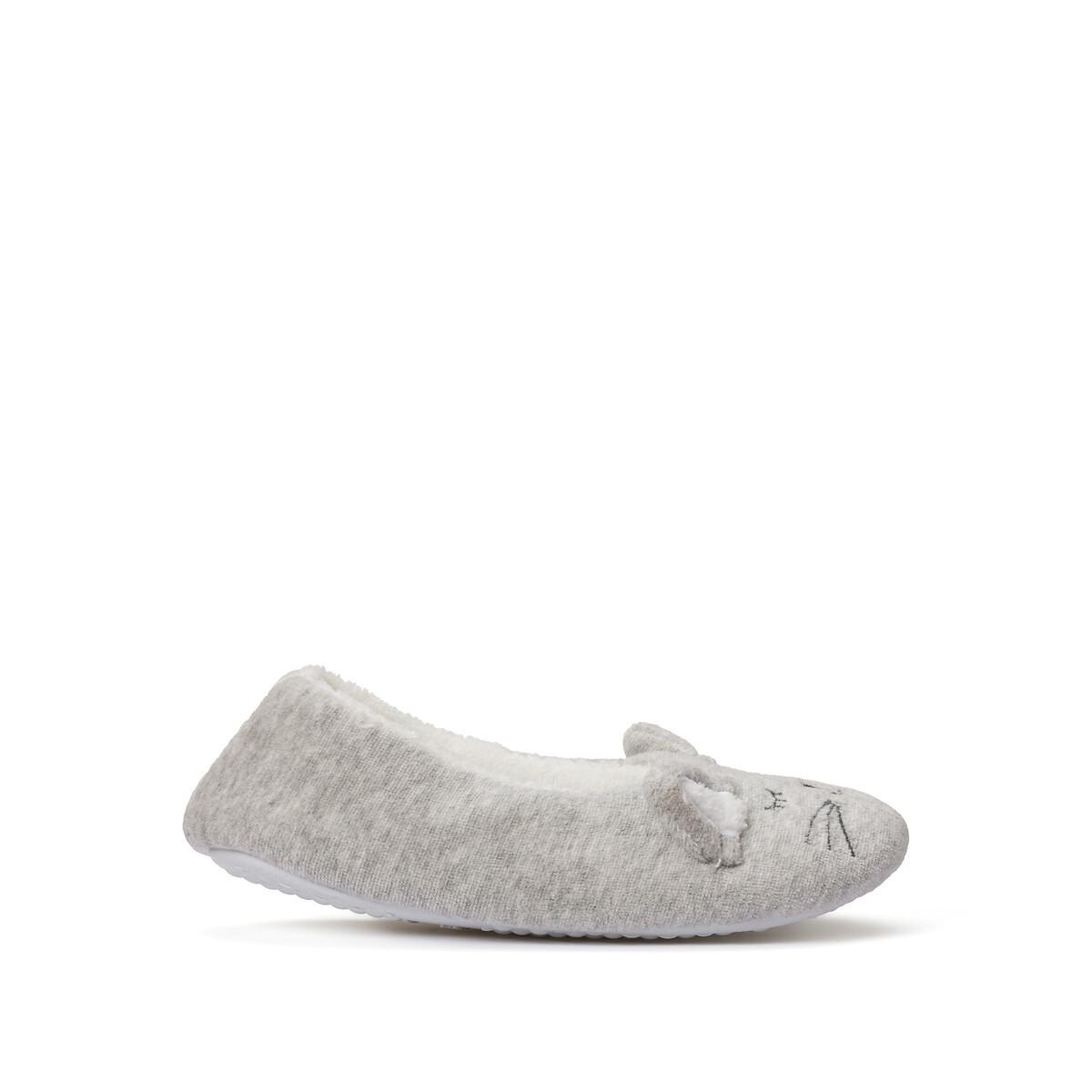 La Redoute Collections Warme Hausschuhe mit Katzenmotiv