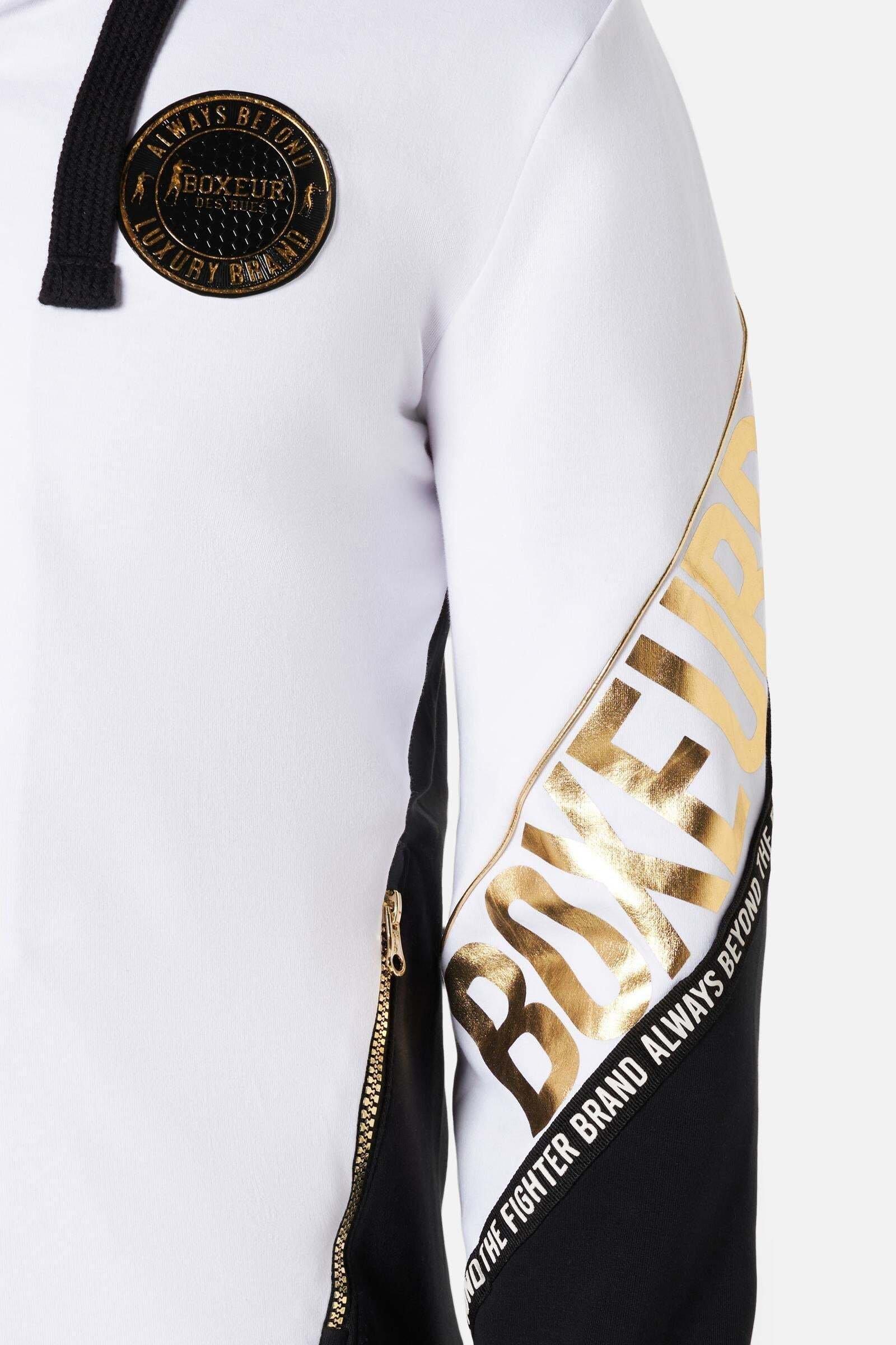 BOXEUR DES RUES Sweatjacken Lettering Printed Hooded Full Zip