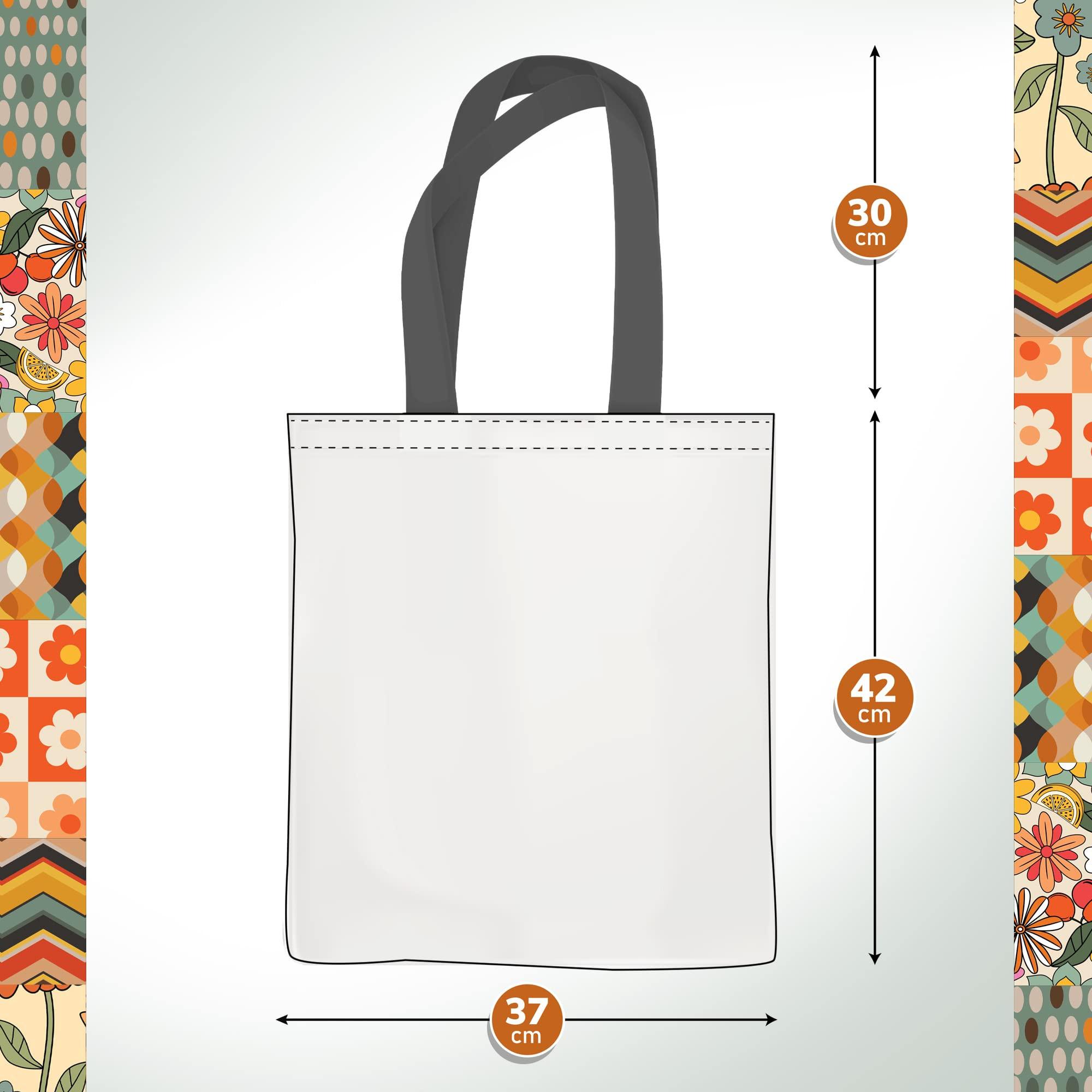 Only-bags.store Ästhetische Tragetasche mit Reißverschluss - Bedruckter Jutebeutel