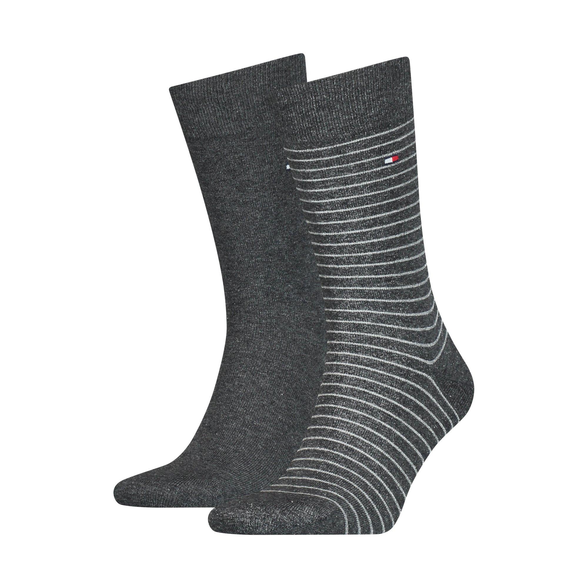TOMMY HILFIGER TH MEN SMALL STRIPE SOCK 2P Duopack, wadenlange Socken