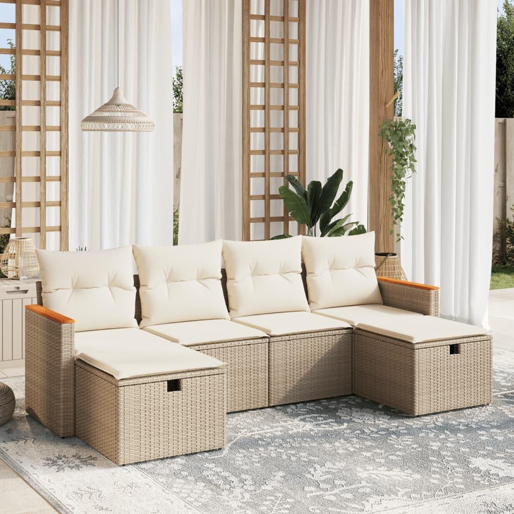 VidaXL Garten sofagarnitur poly-rattan