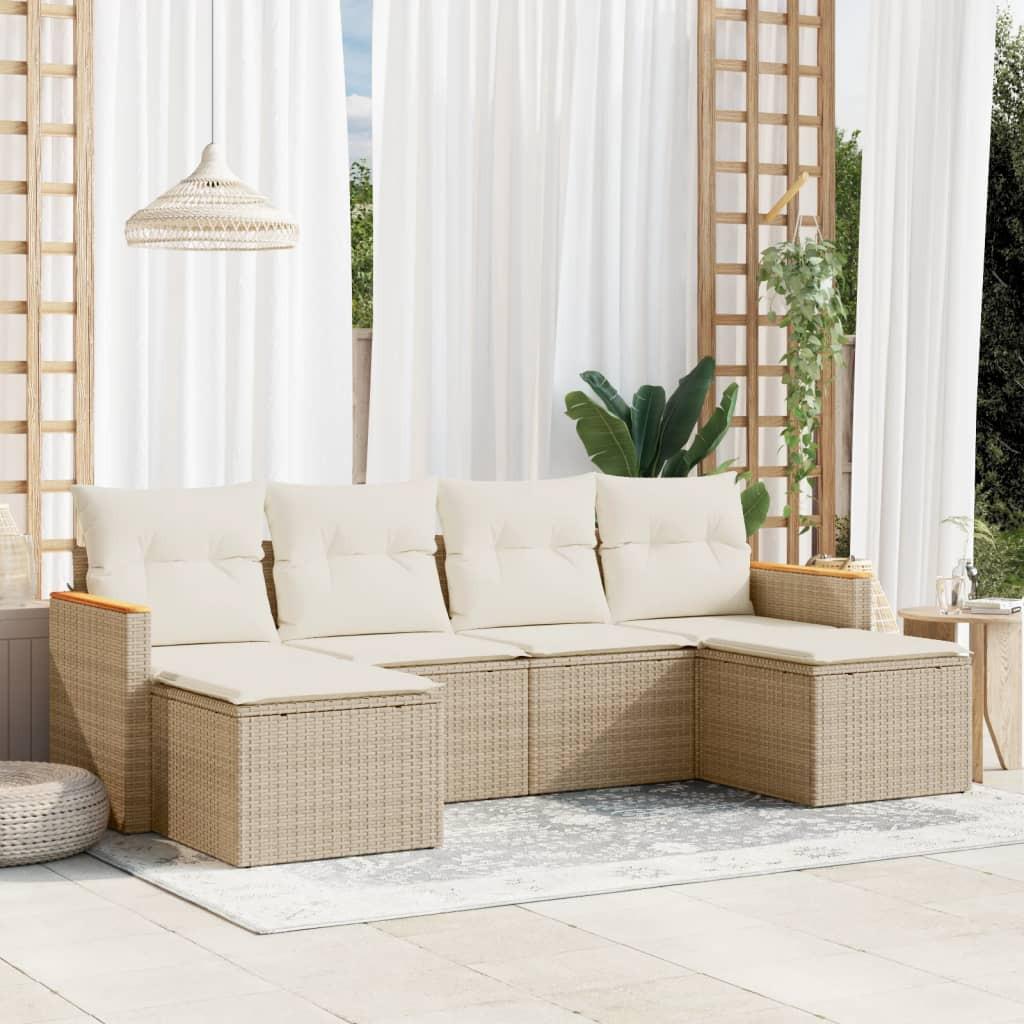 VidaXL Garten sofagarnitur poly-rattan