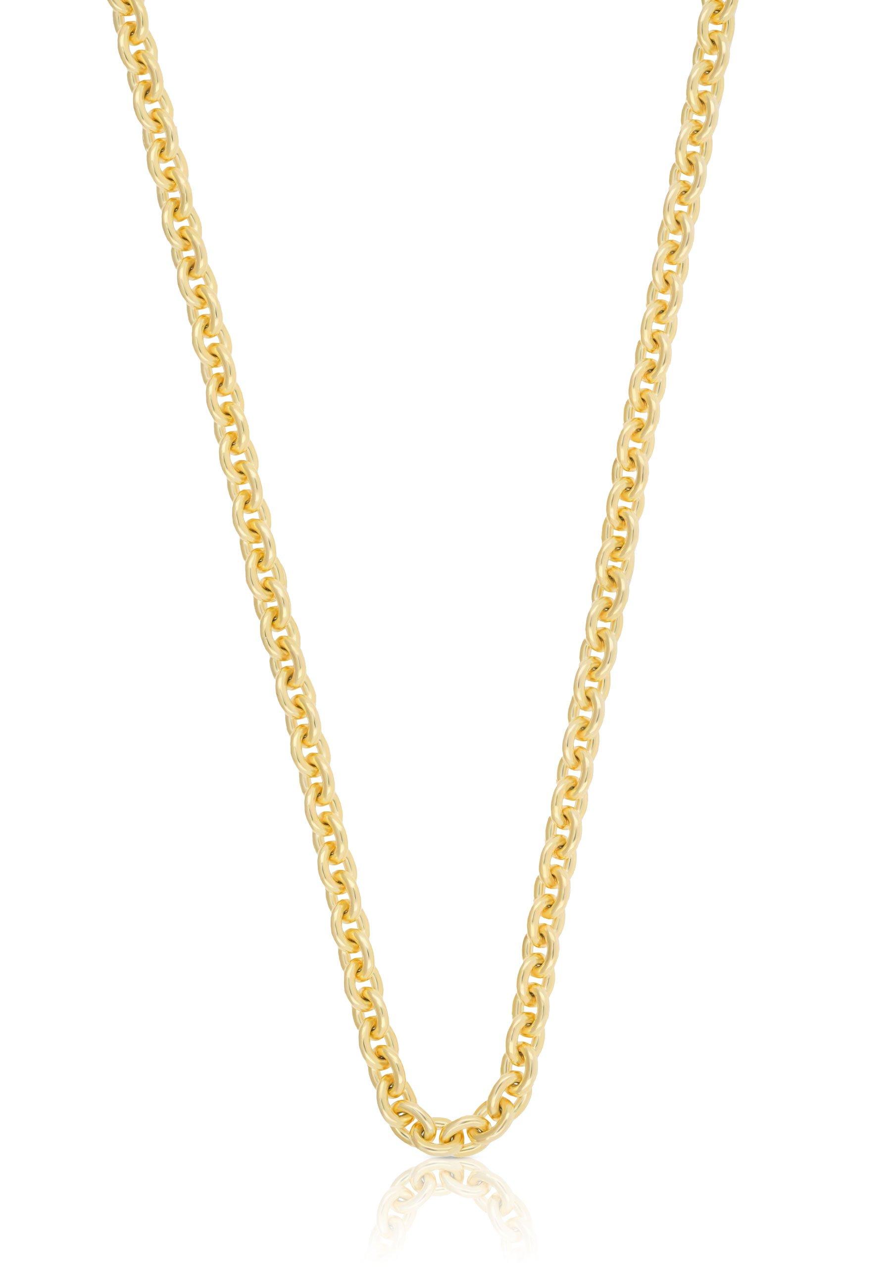 MUAU Schmuck Collier Rundanker Gelbgold 375, 3.9mm, 50cm