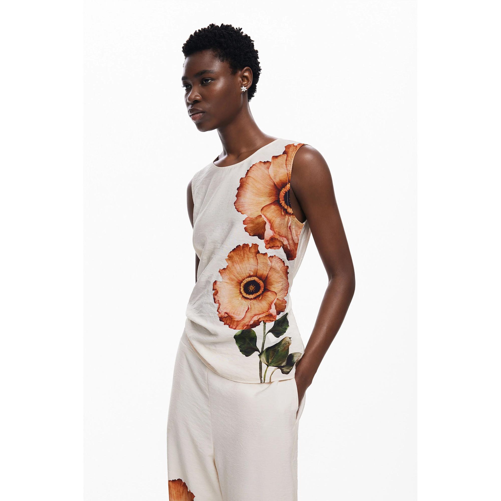 Desigual Ärmellose Bluse mit Blumenmuster