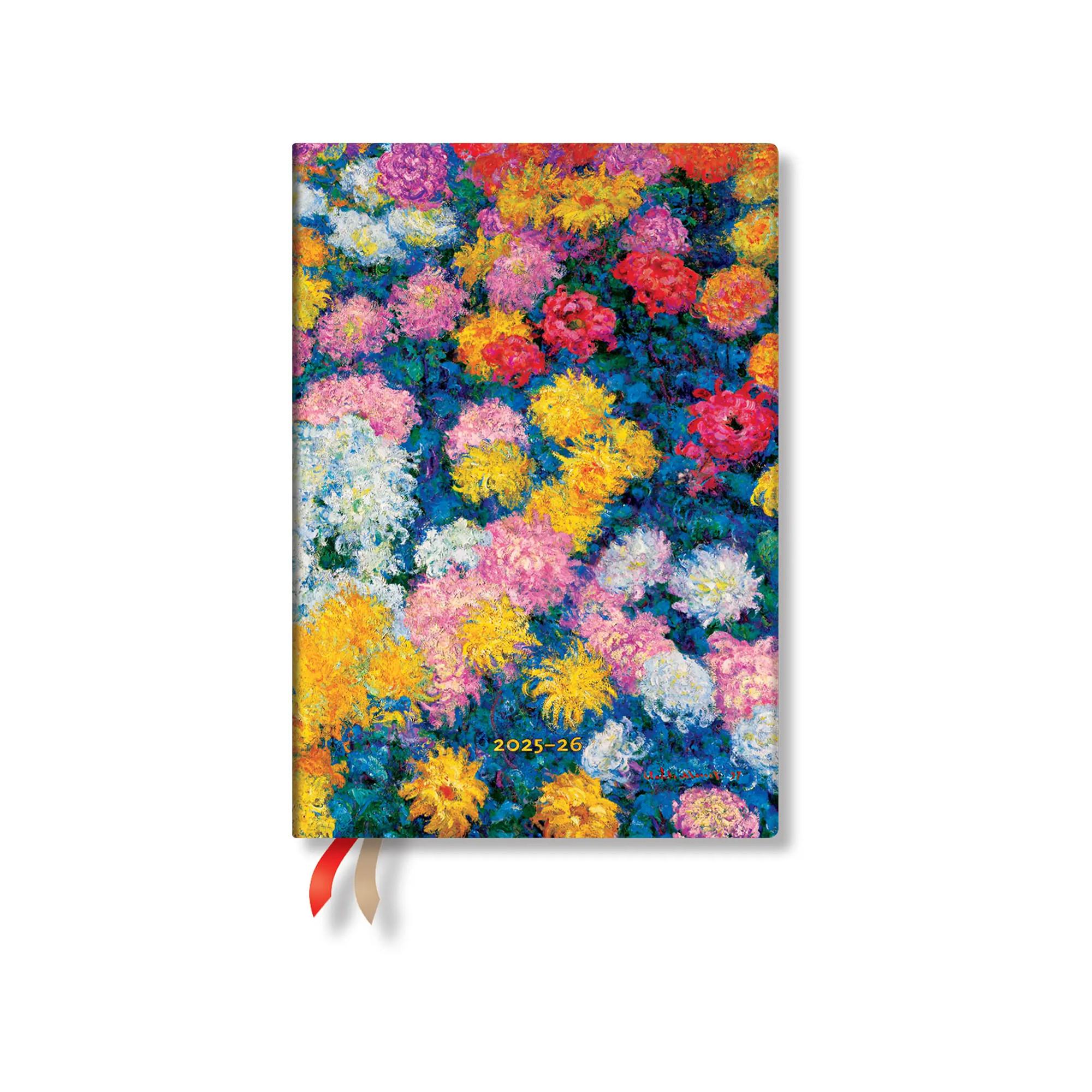 Paperblanks Agenda 2025 Monets Chrysanthemen