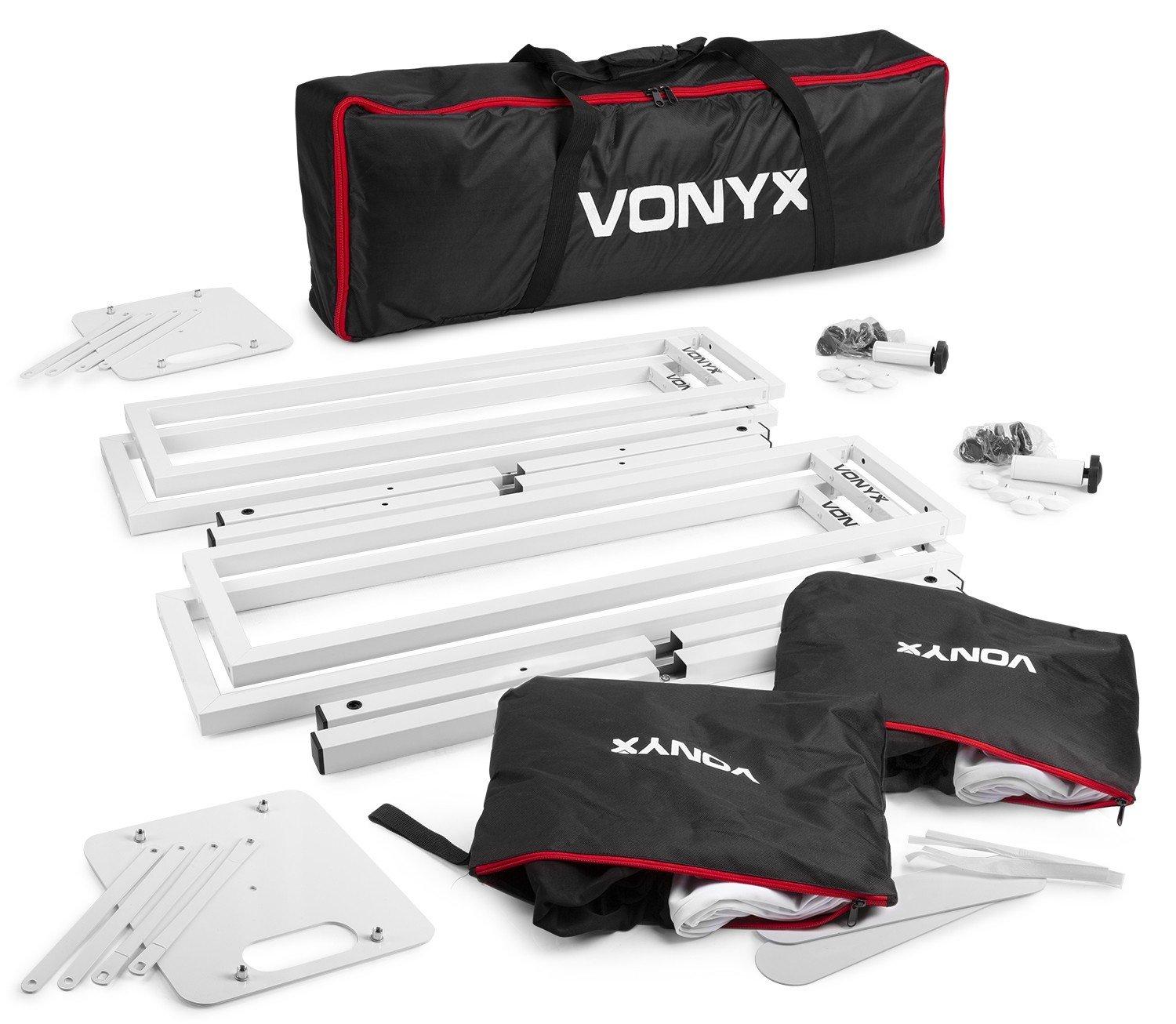 Vonyx Vonyx DJP165 DJ Flur Metall Schwarz, Weiß