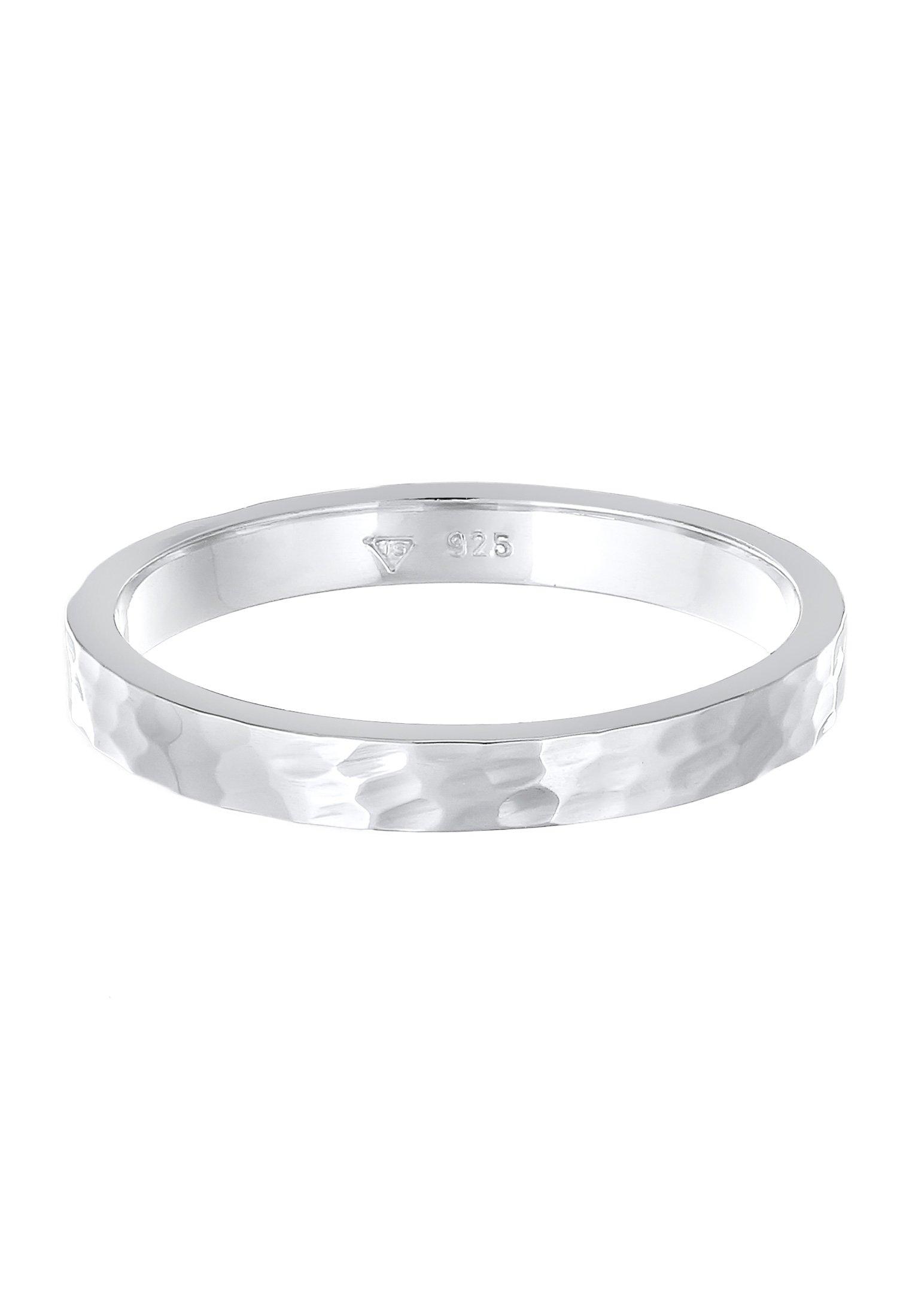 Elli Ring Pinky Ring Gehämmert 925 Silber