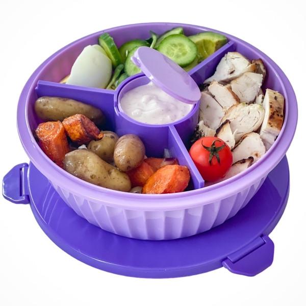 Yumbox Yumbox Poke Bowl Schüssel Schale mit 3-teiligem Teiler, Maui Purple