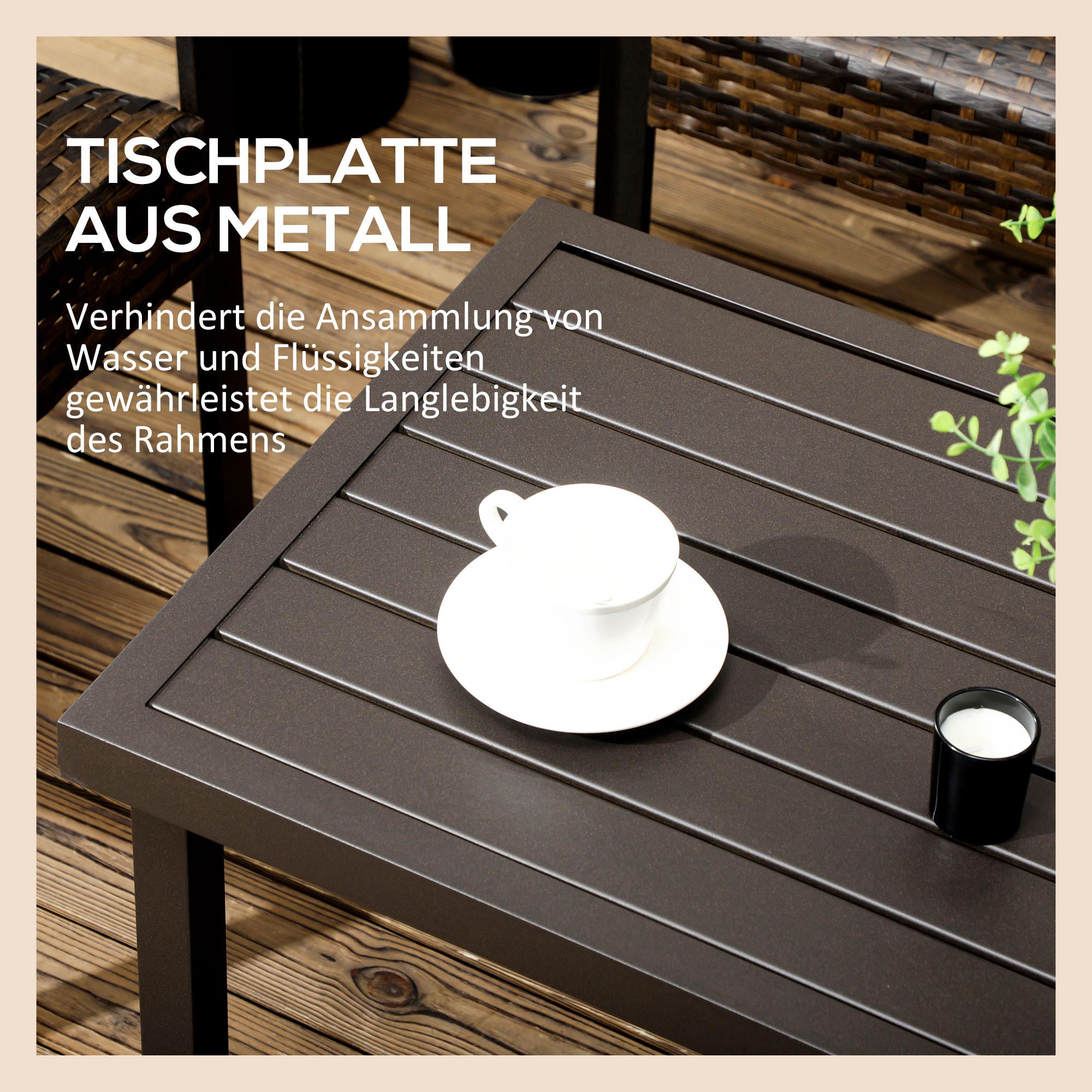 Outsunny Kaffeetisch für Balkon
