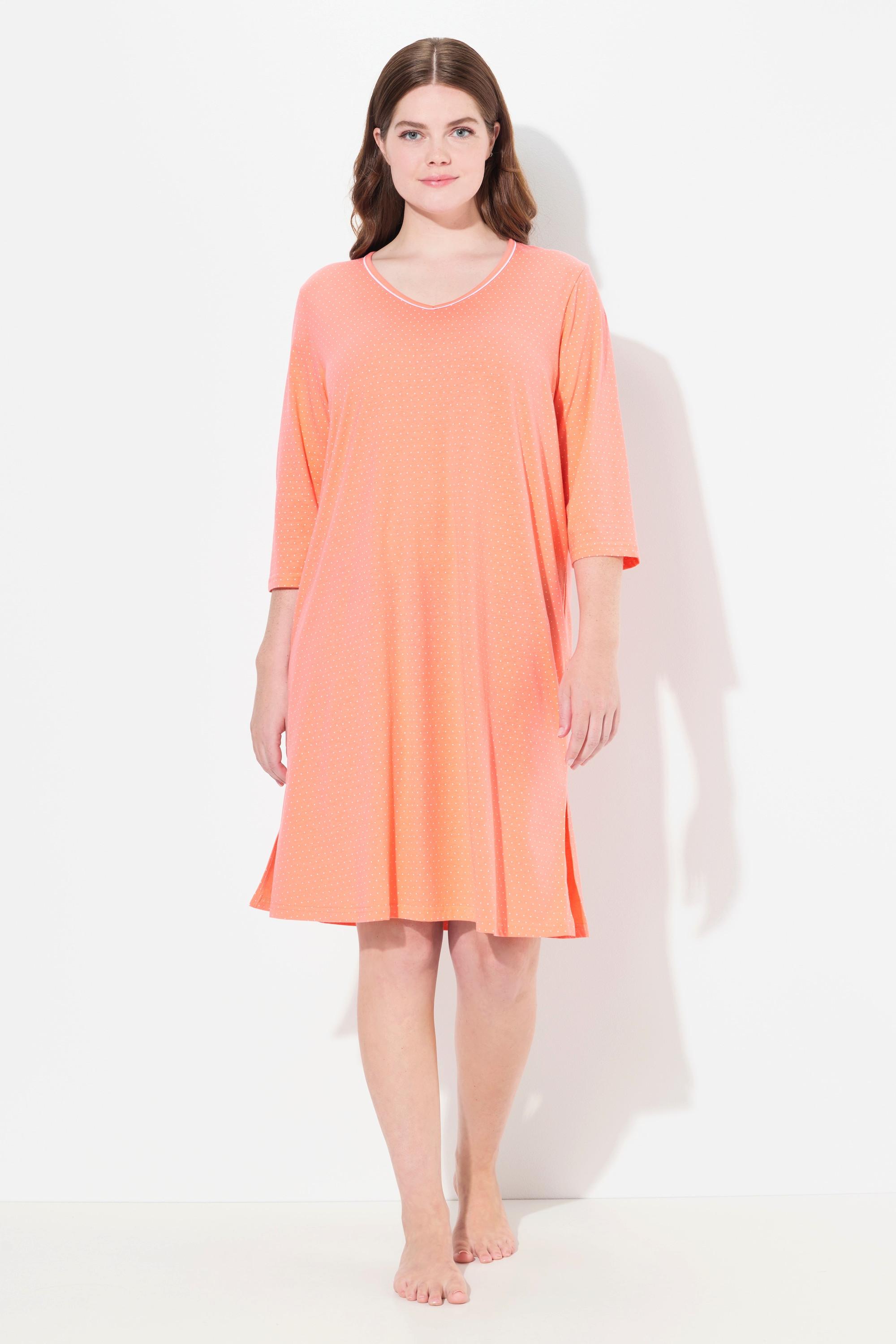 Ulla Popken Bigshirts, 2er-Pack, Rundhals/ V-Ausschnitt, 3/4-Arm