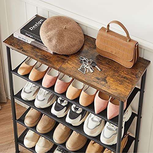 Pricenet Vielseitiges Schuhregal mit Spanplattenplatte und 4 Ablagen