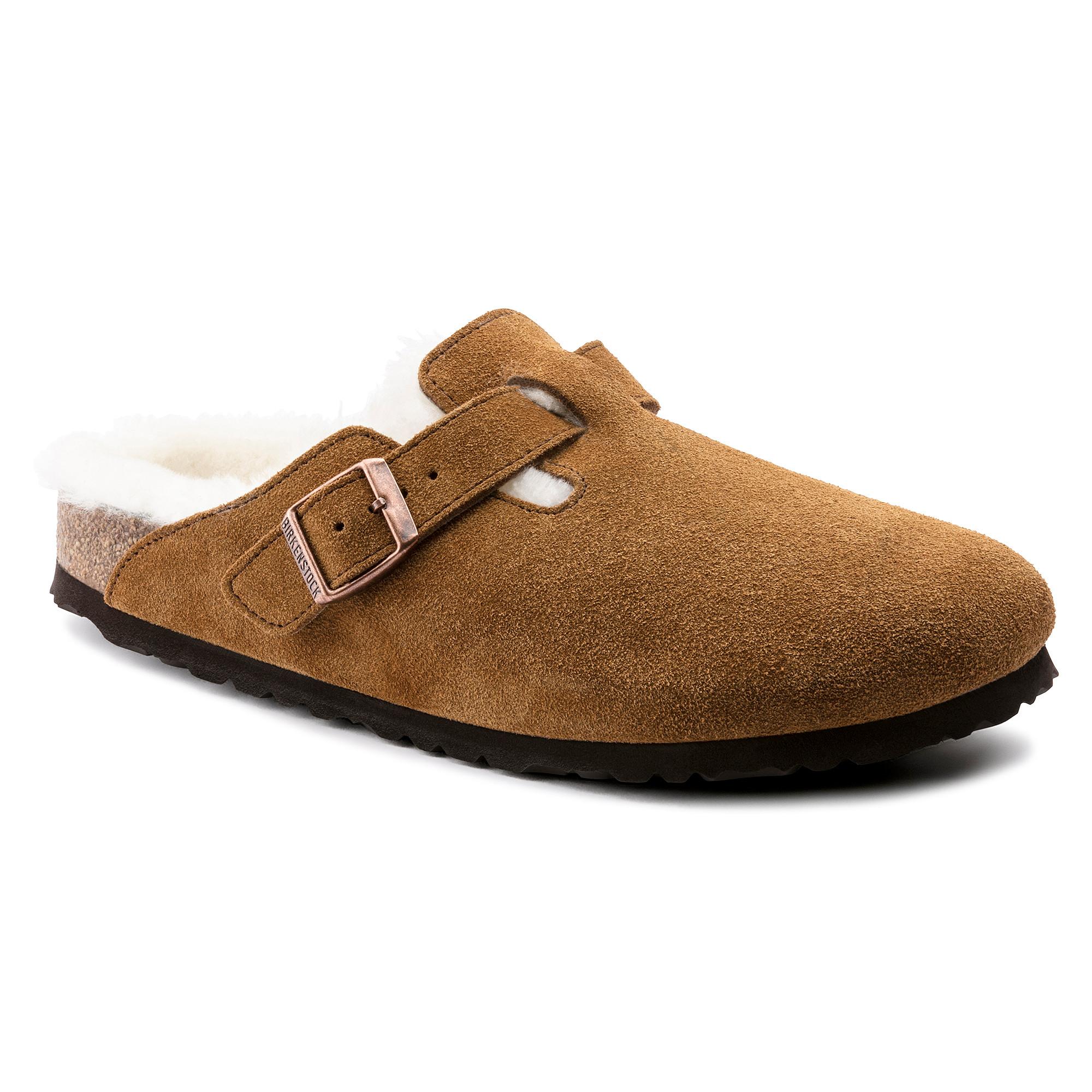 BIRKENSTOCK BOSTON SHEARLING Clogs Boston Suede Leather Etroit