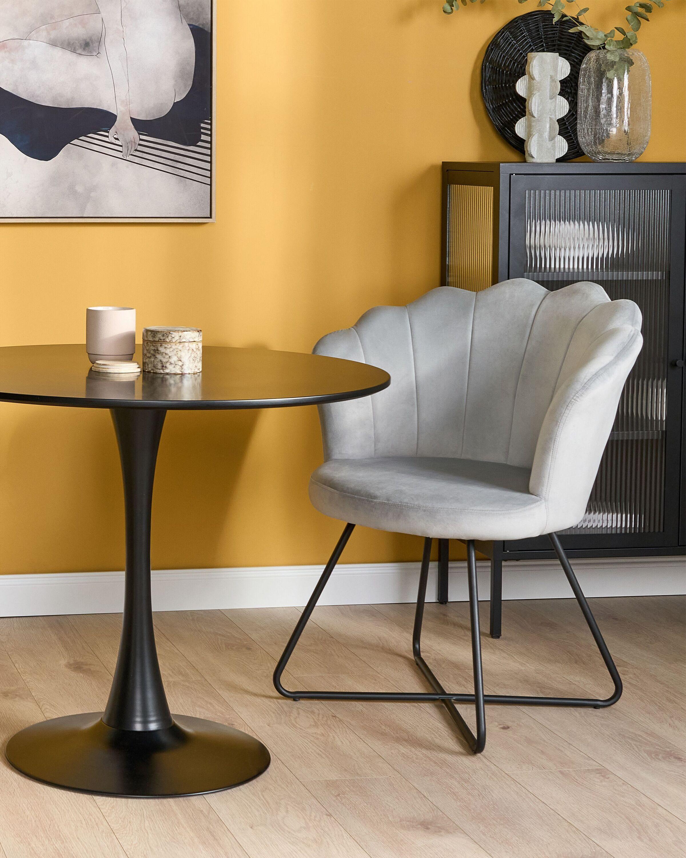 Beliani Sessel aus Samtstoff Retro LOVELOCK