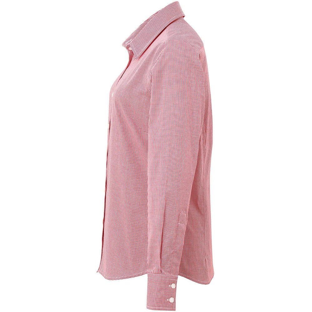 PREMIER Mikro Karo Langarm Bluse