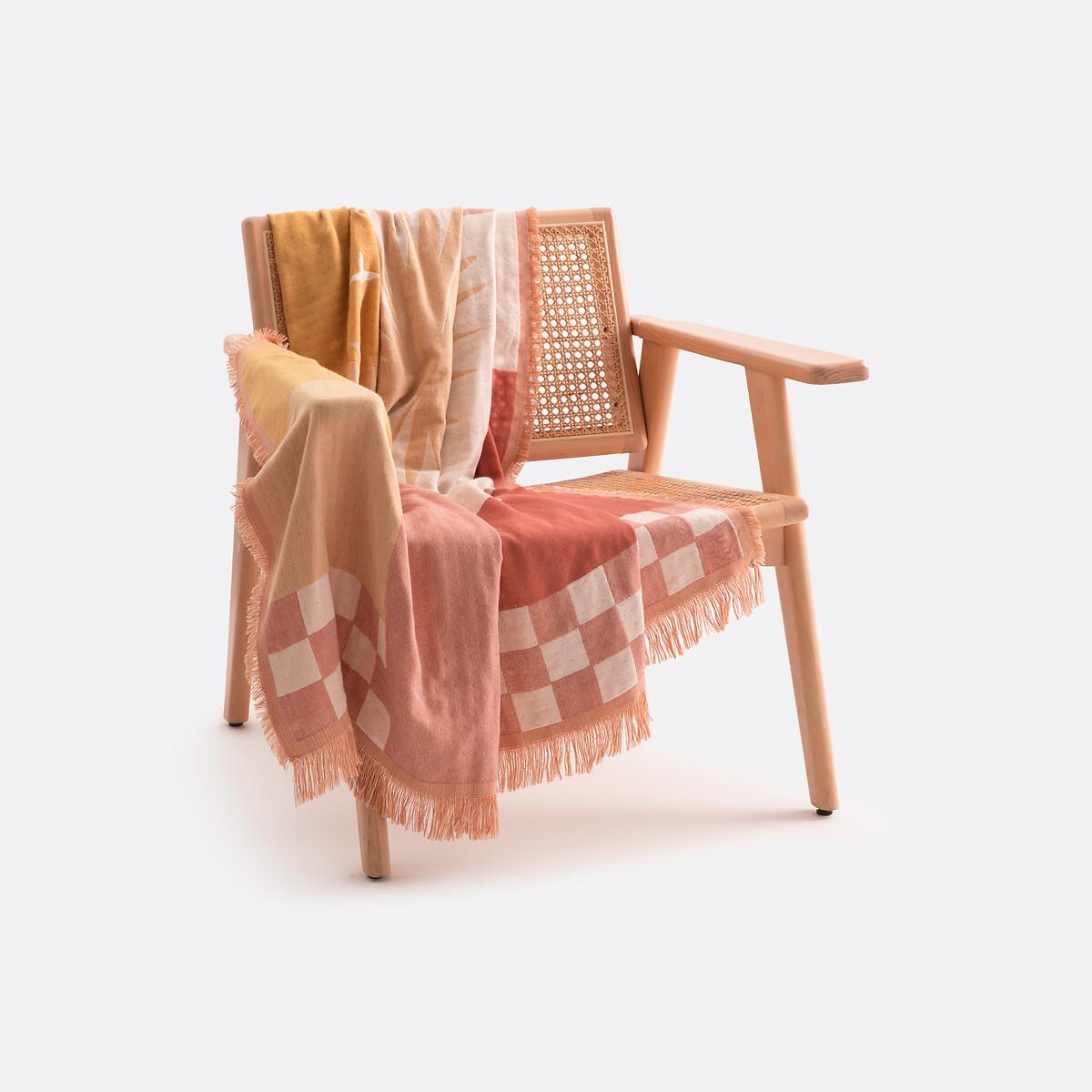 La Redoute Intérieurs Plaid mit Jacquardmuster und Fransen Santorin