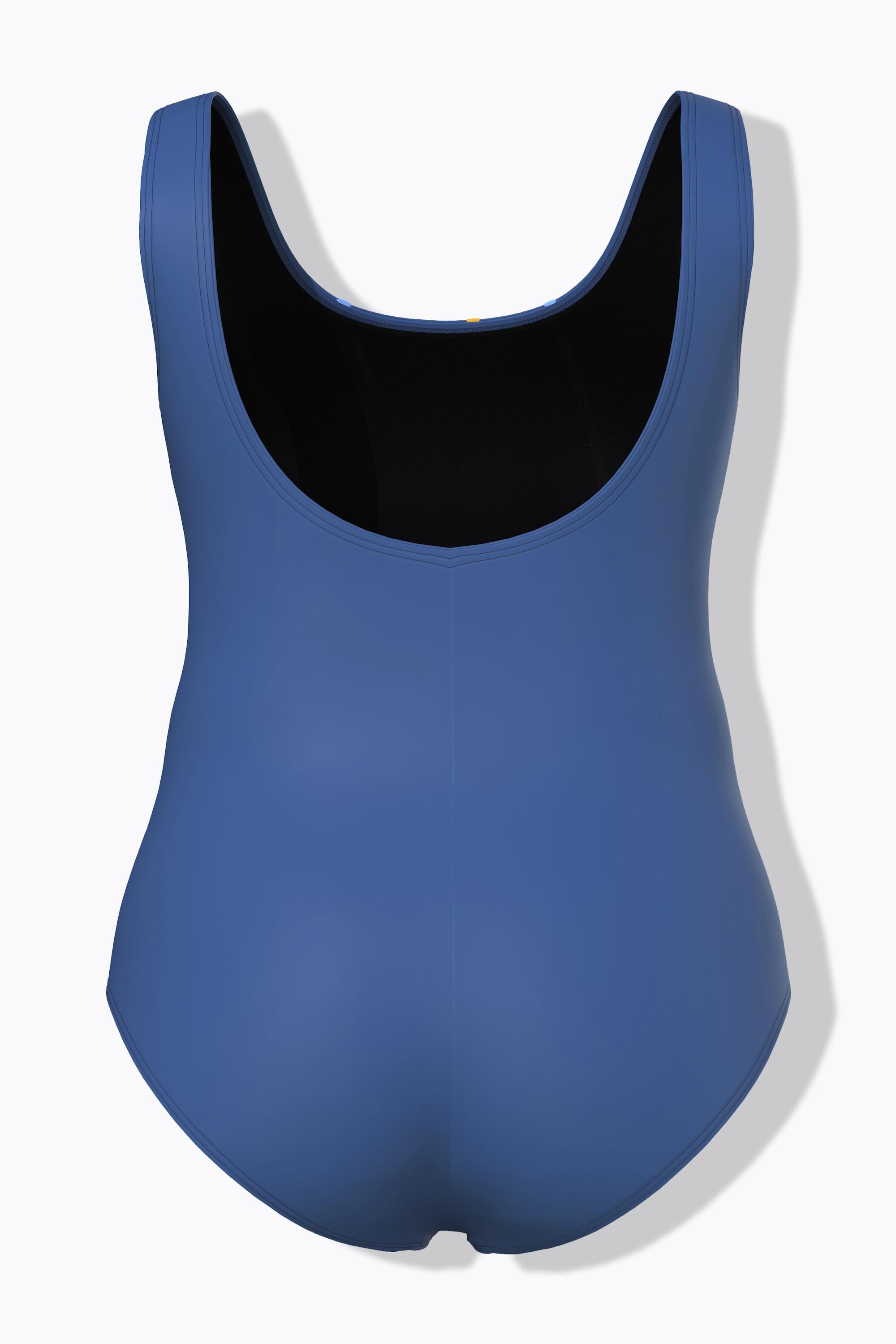 Ulla Popken Badeanzug, fabige Paspeln, ohne Softcups