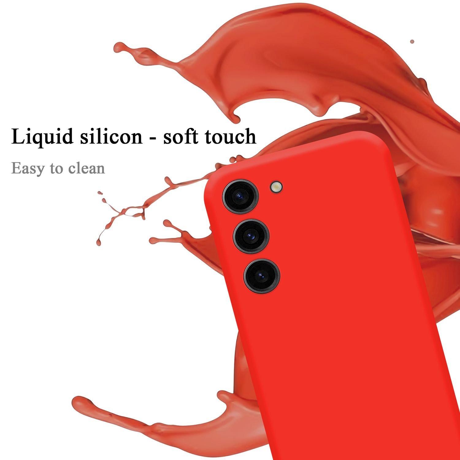 Cadorabo Hülle für Samsung Galaxy S23 in LIQUID ROT - Schutzhülle aus flexiblem TPU Silikon