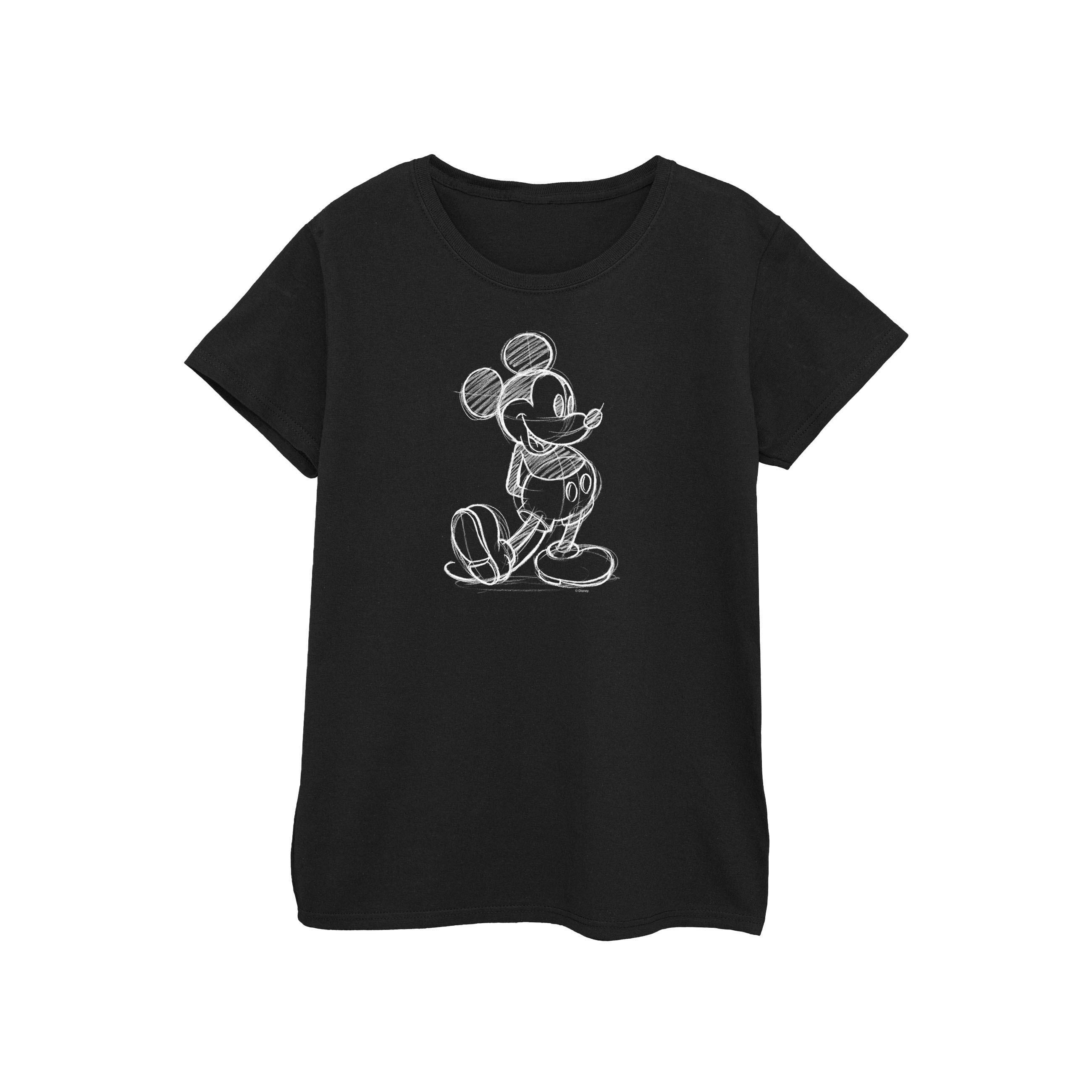 Disney Mickey Mouse Sketch Print T-Shirt
