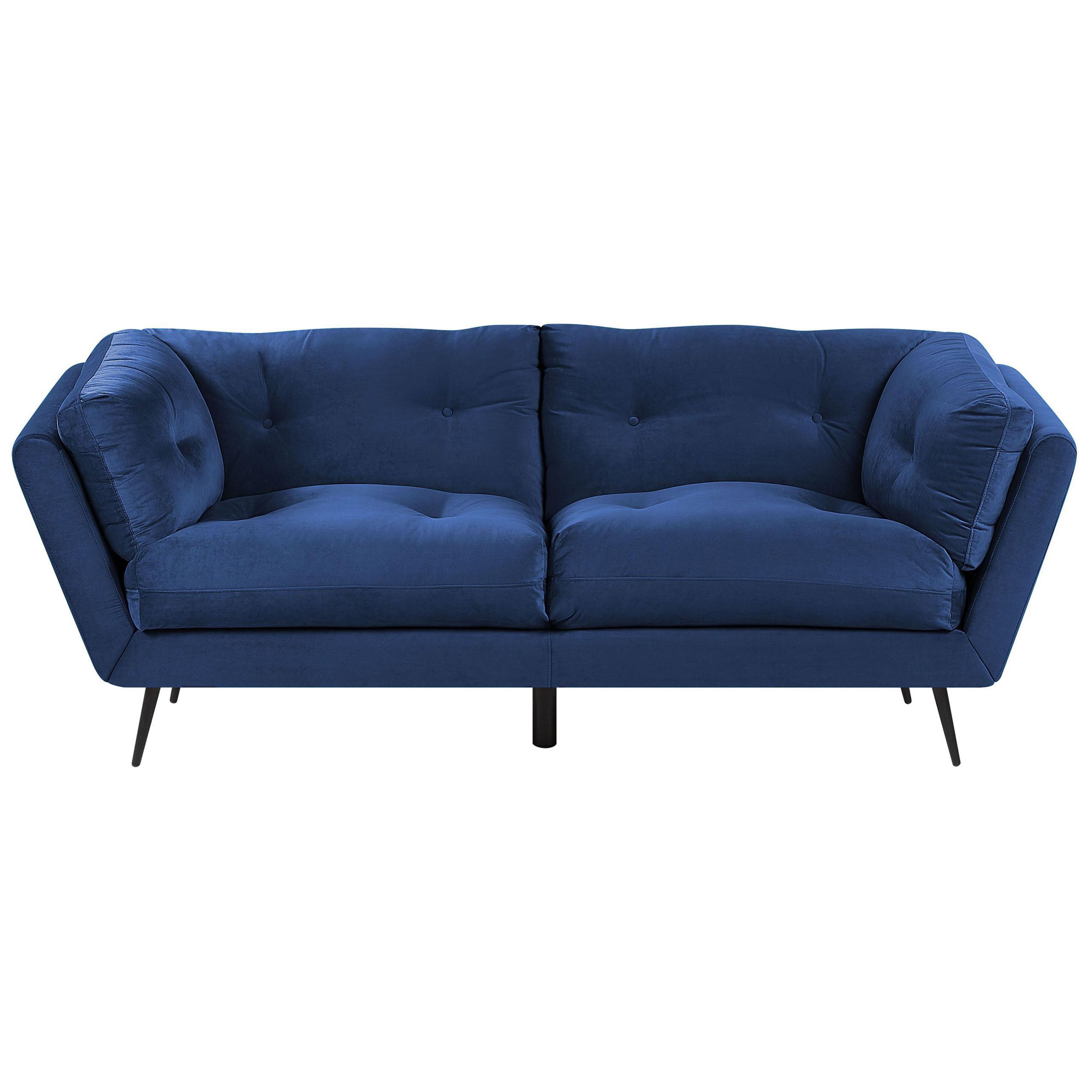 Beliani 3 Sitzer Sofa aus Samtstoff Retro LENVIK