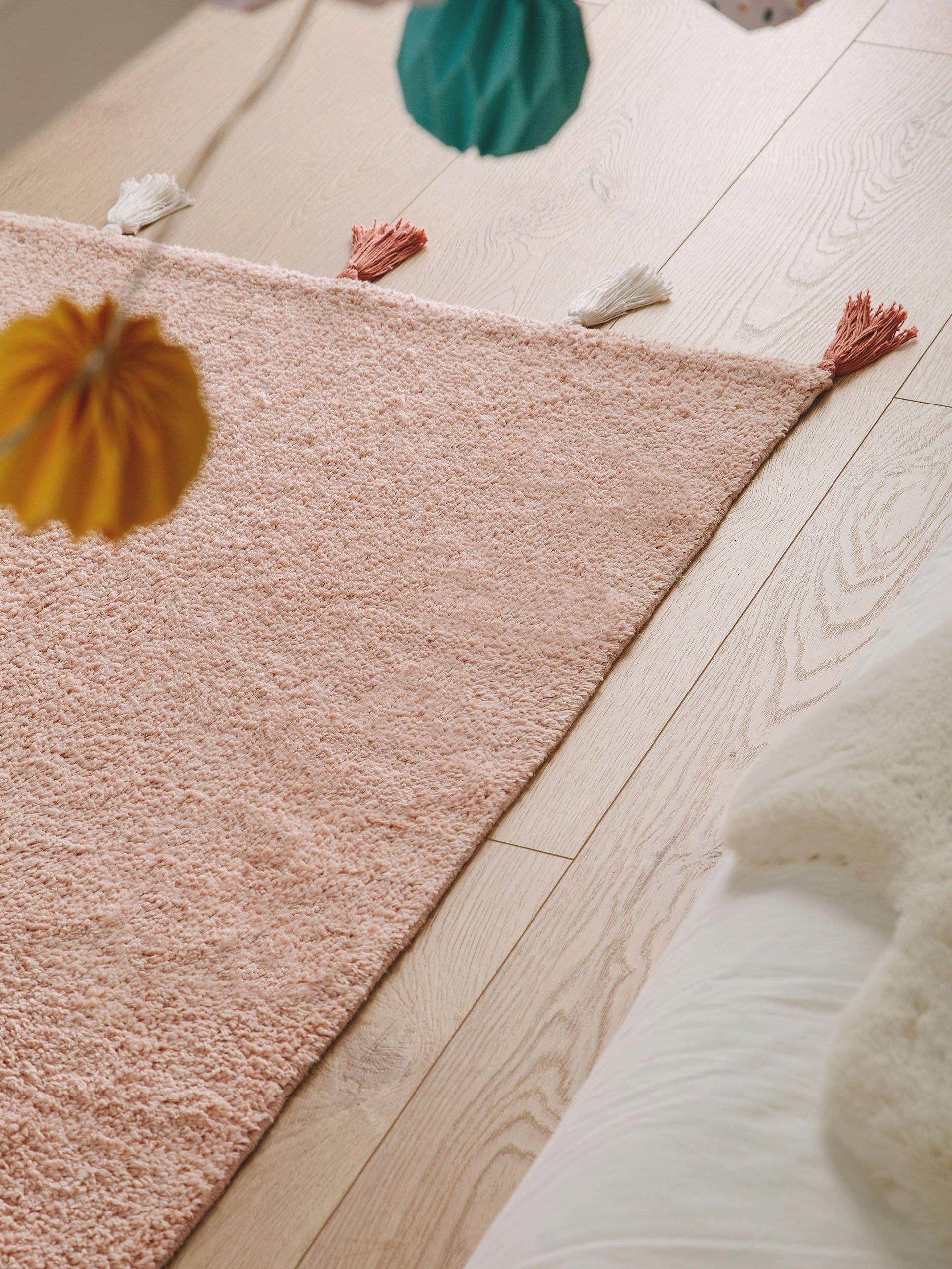 Benuta Waschbarer Kinderteppich Malu Rosa