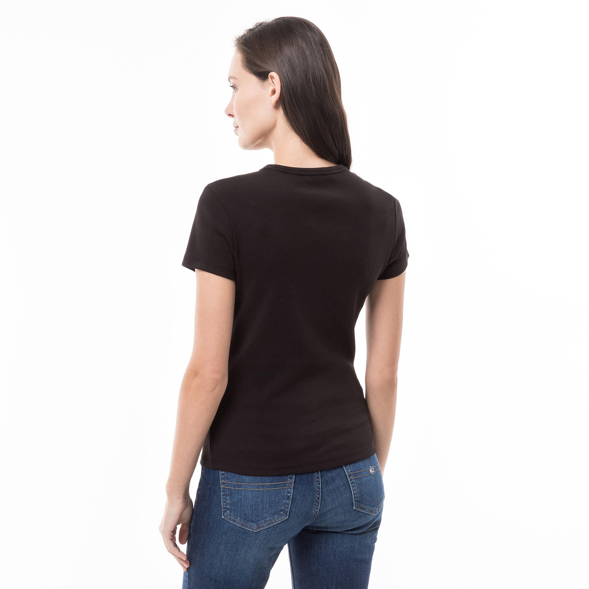 TOMMY JEANS T-Shirt Slim Fit Gerippt