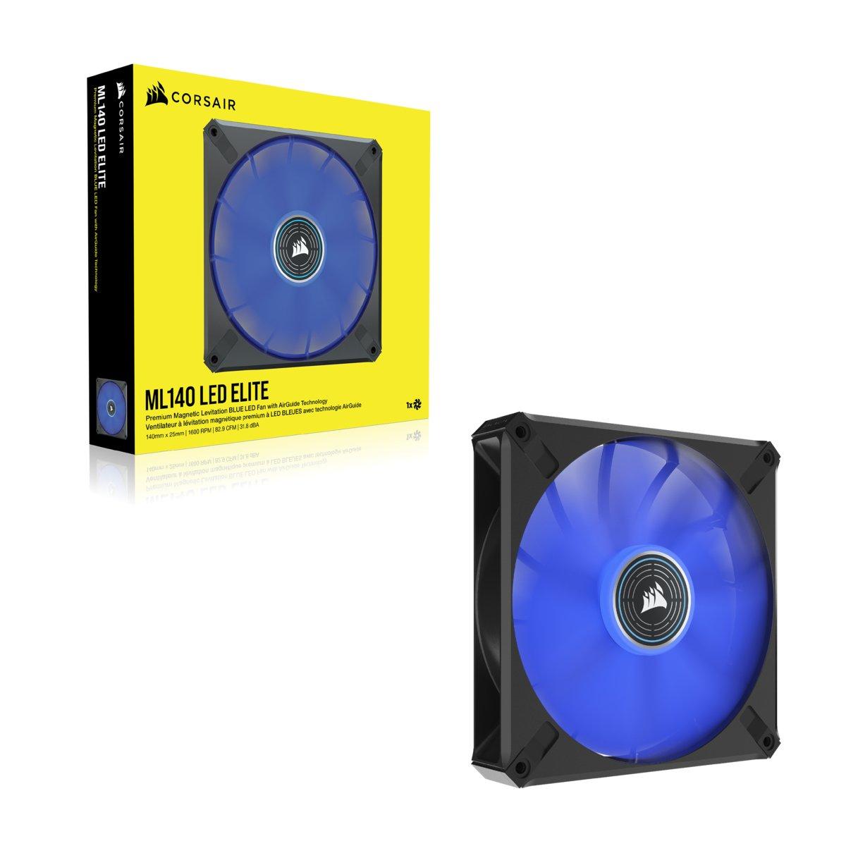 Corsair ML140 LED ELITE Computergehäuse Ventilator 14 cm Schwarz 1 Stück(e)