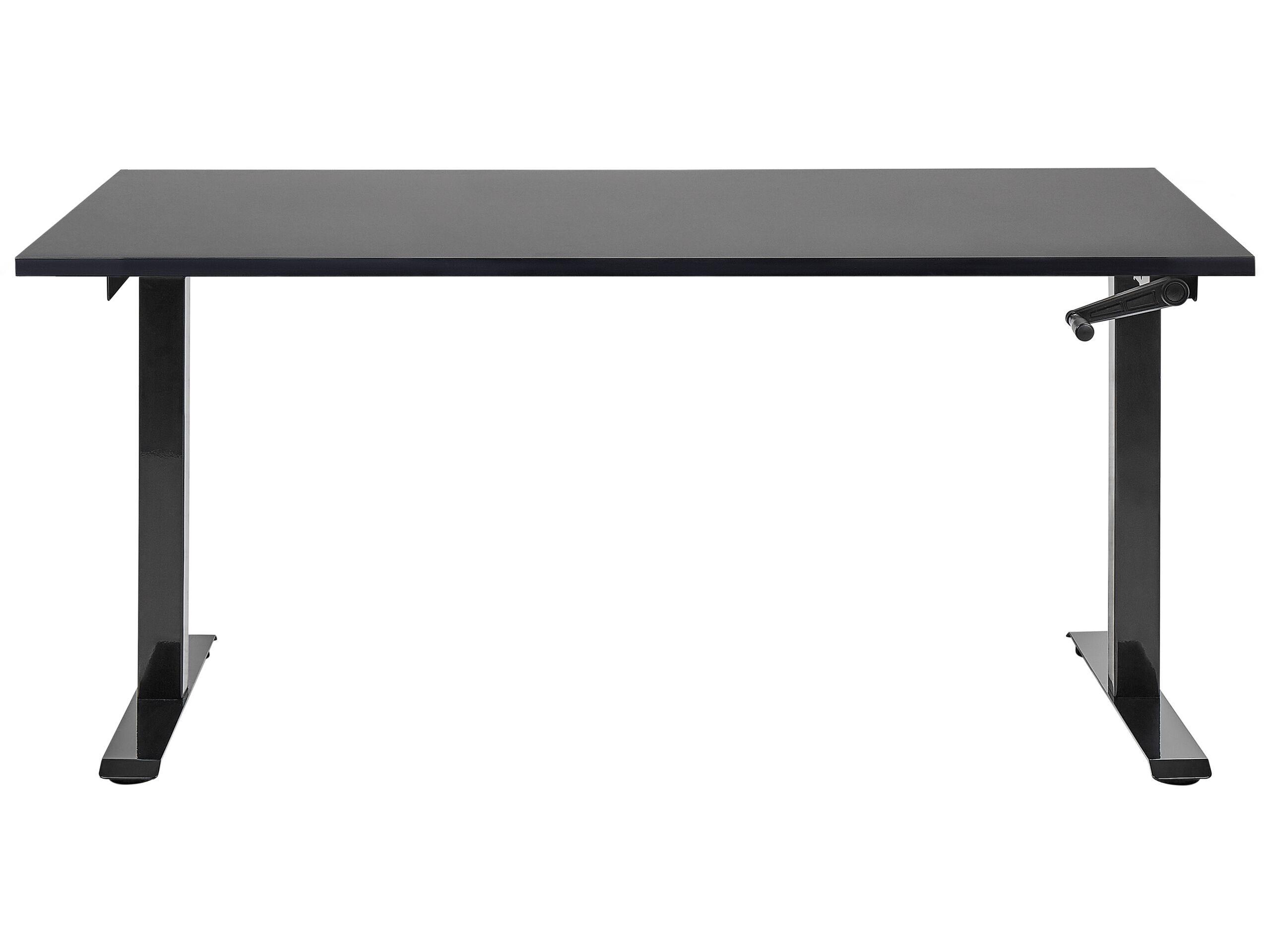 Beliani Schreibtisch manuell höhenverstellbar aus Faserplatte Modern DESTINES