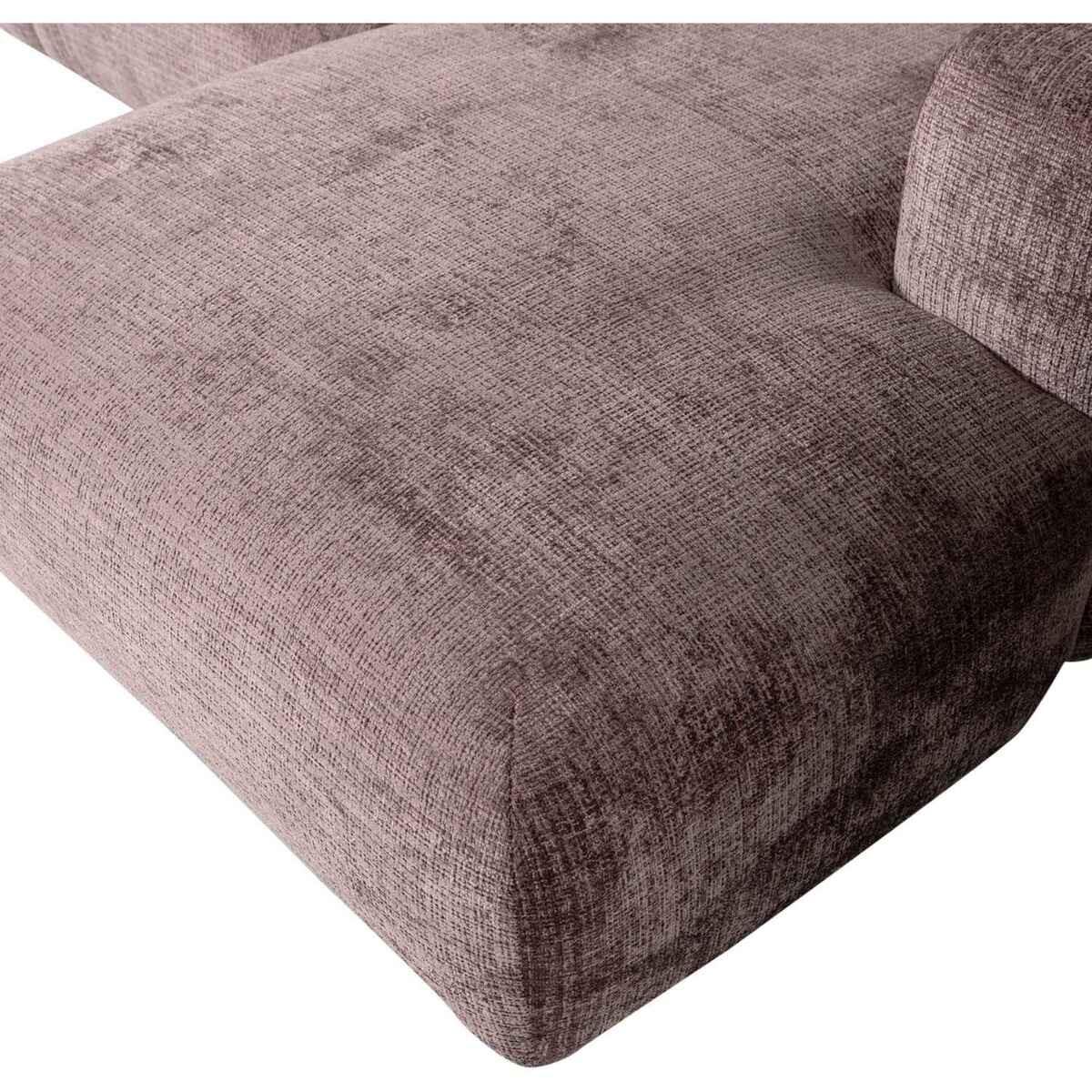 mutoni Ecksofa Cloud rechts gewebte Chenille tauperosa 280x165
