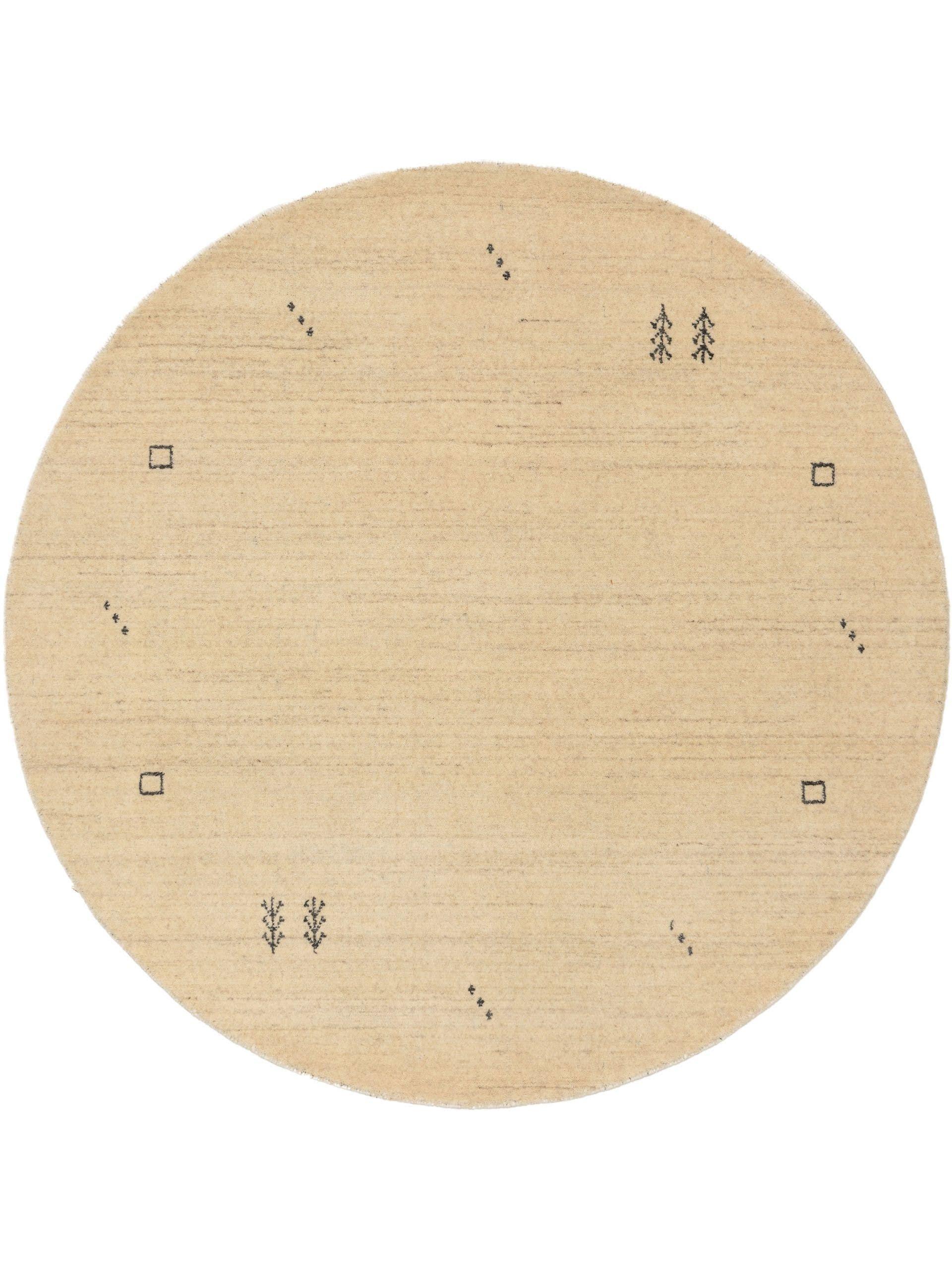 Benuta Wollteppich rund Jamal Cream