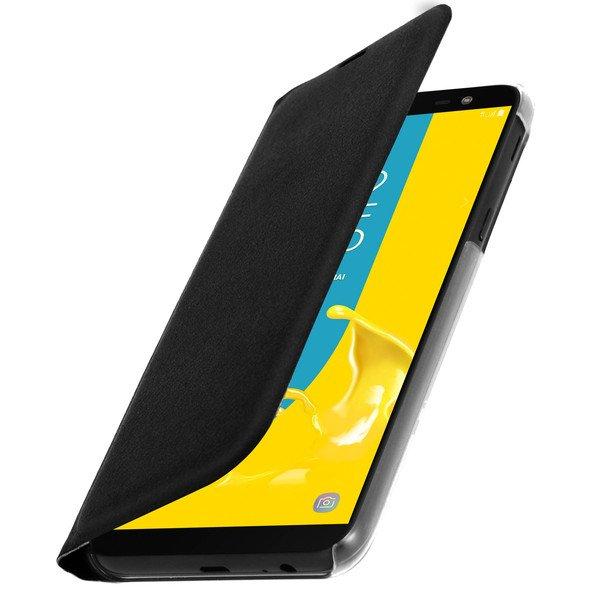 Avizar Flip Book Cover für Galaxy J6 Schwarz