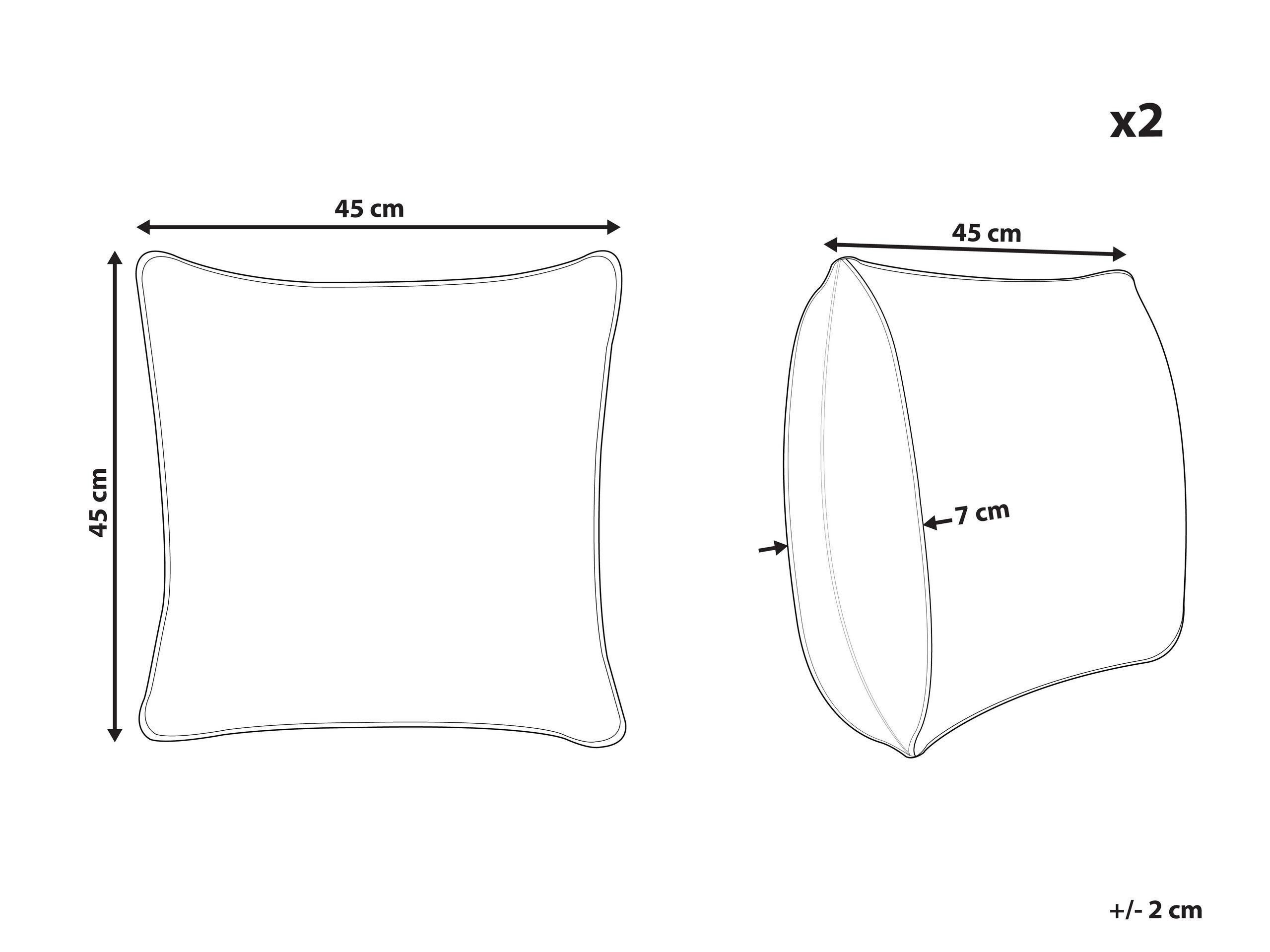 Beliani Dekokissen 2er Set aus Polyester Modern LAVATERA