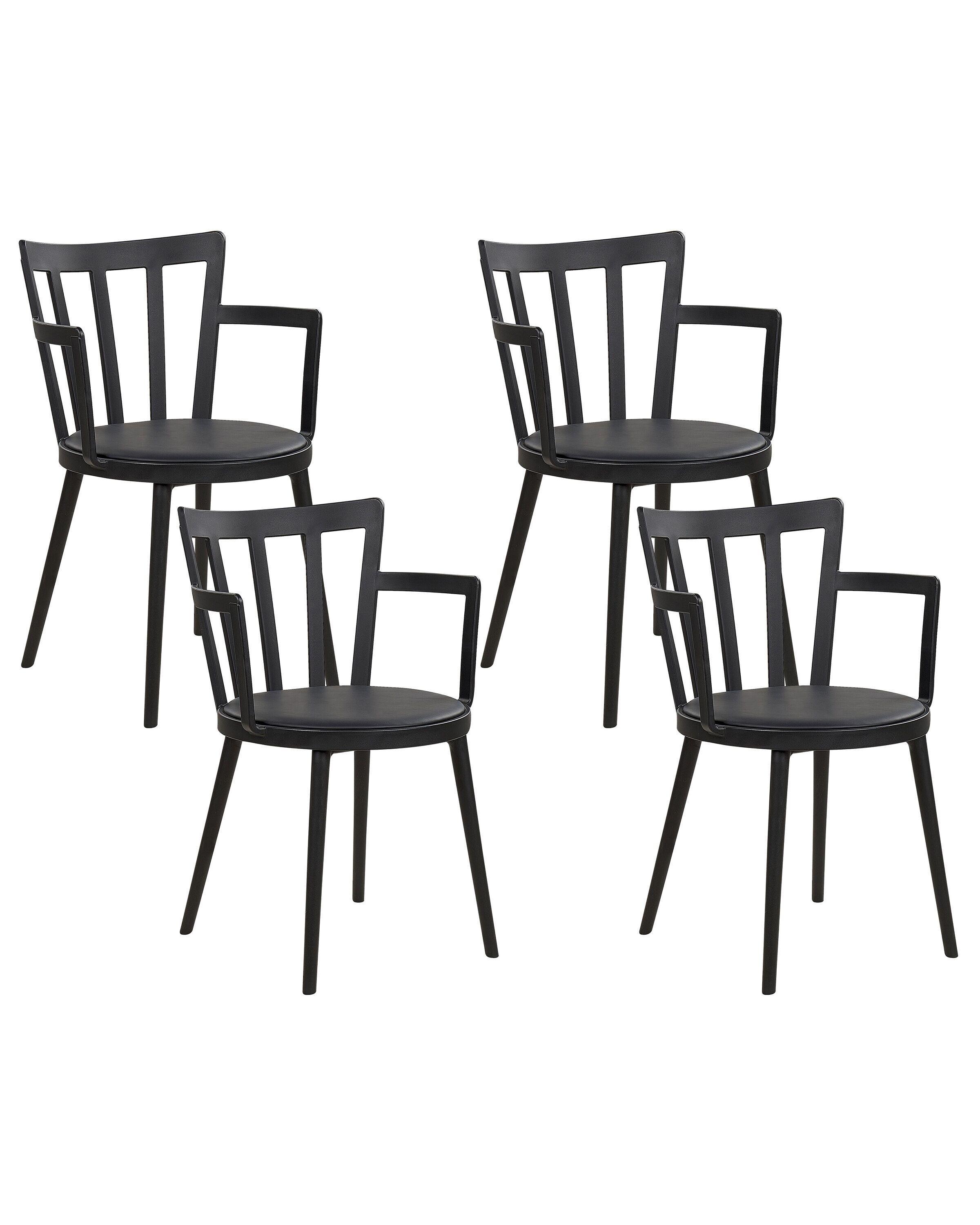 Beliani Esszimmerstuhl 4er Set aus Kunststoff Modern MORILL