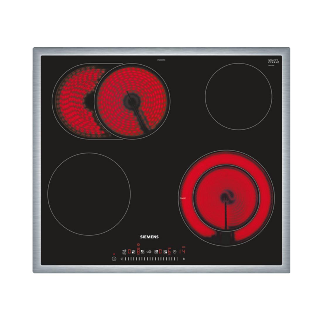 Siemens Glaskeramik Kochstellen 60 cm Facetten design ET645FNP1C