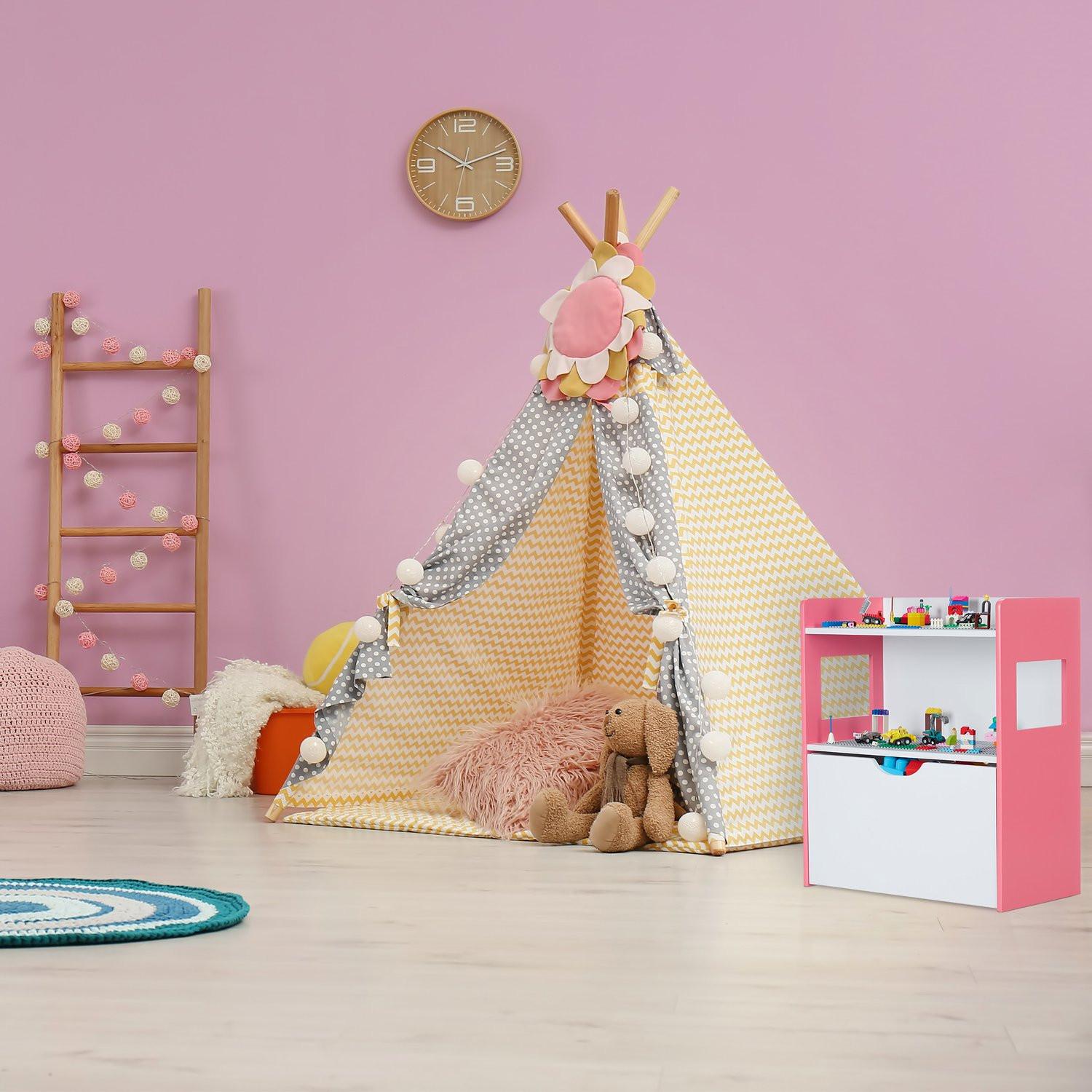 Northix Kinderregal mit Bausteinplatten