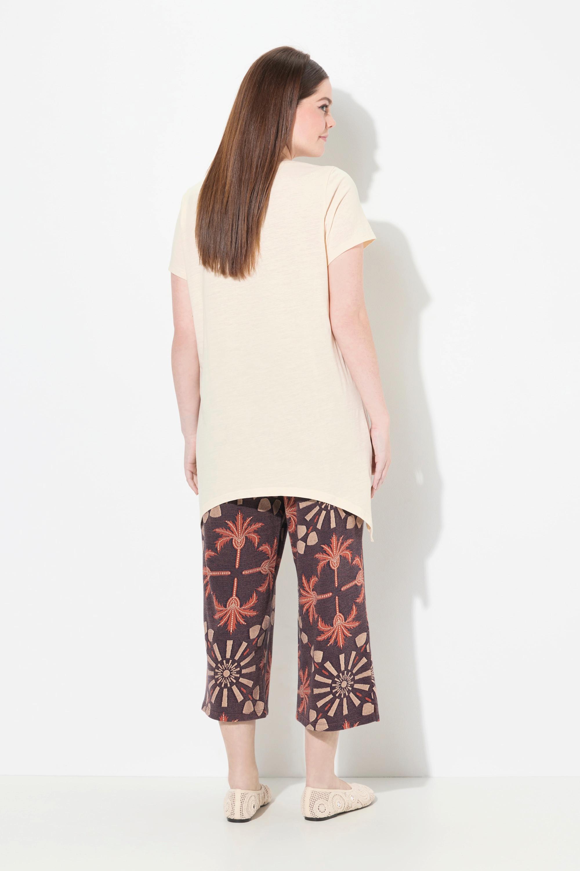 Ulla Popken A-Linie V-Ausschnitt Halbarm T-Shirt