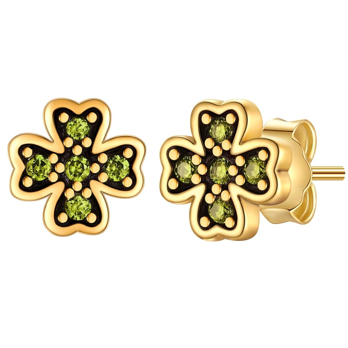 Glanzstücke München Ohrstecker Kleeblatt