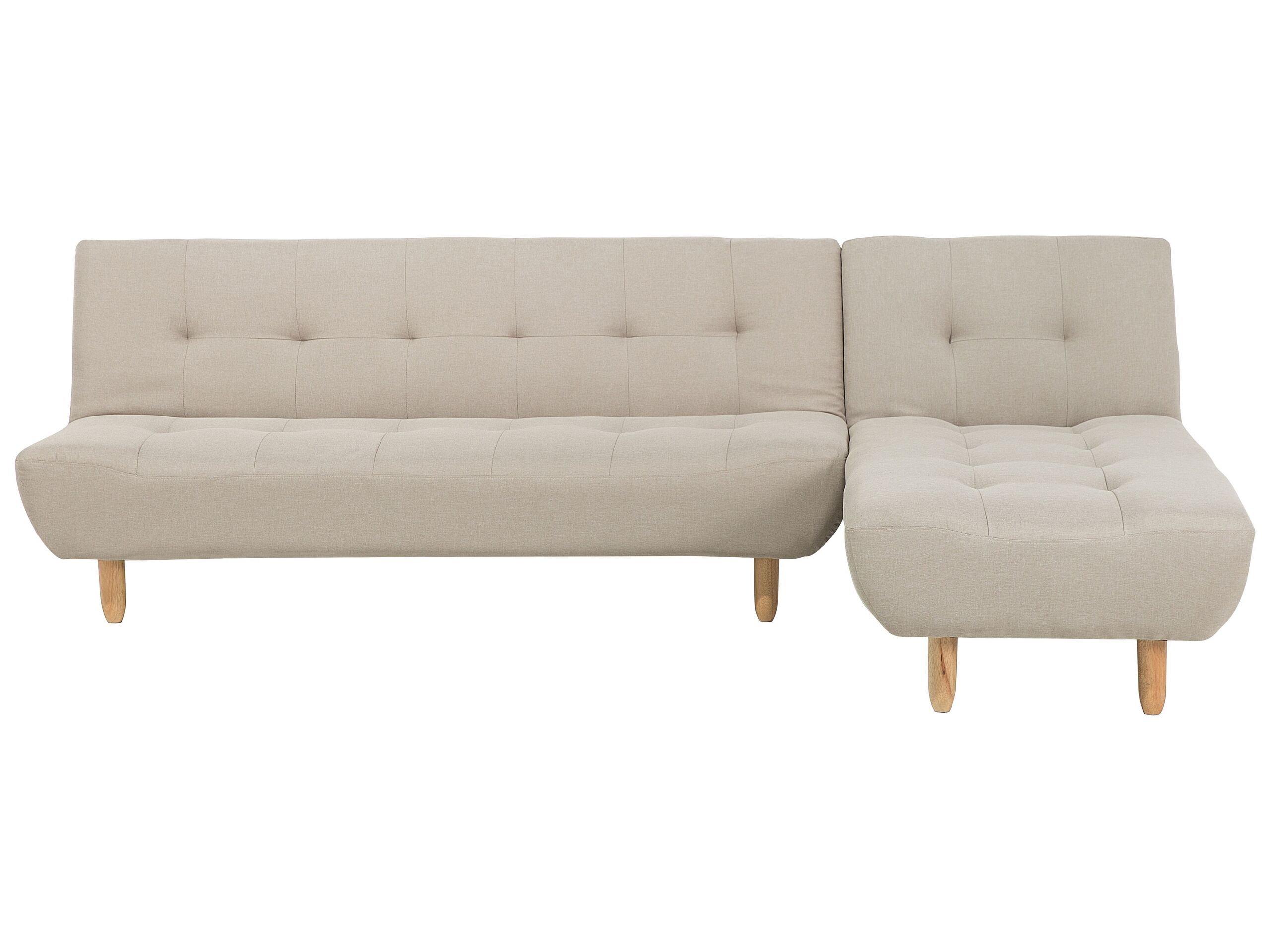 Beliani Linksseitiges Ecksofa aus Polyester Retro ALSTEN