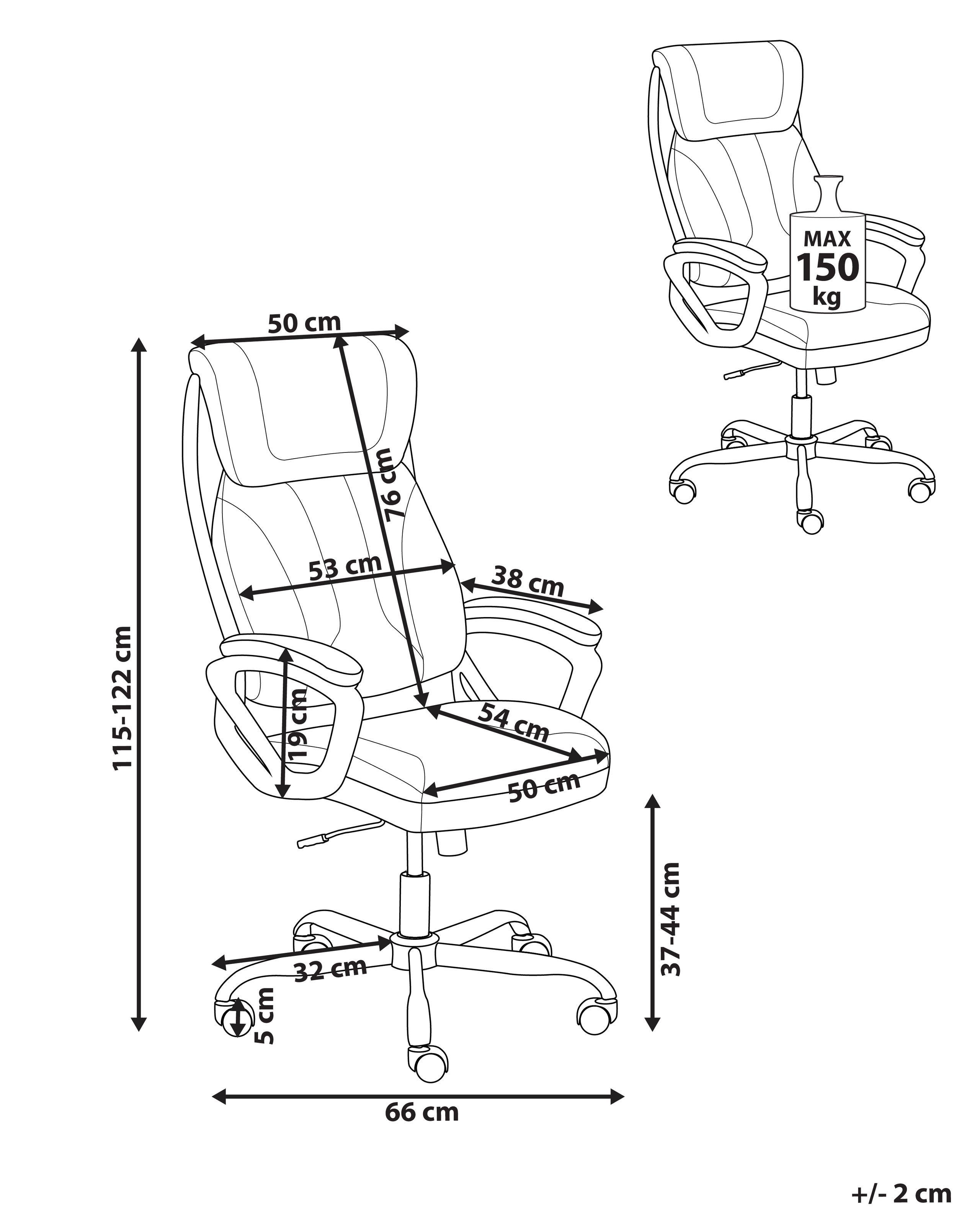 Beliani Chefsessel aus Kunstleder Klassisch PROUD
