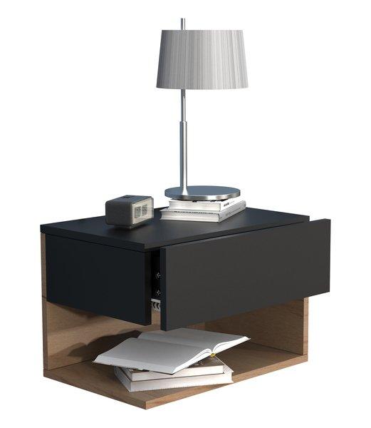 VCM Nachtschrank | Wandschublade | Wandboard | Nachttisch | Maße ca. H. 30 x B. 45 x T. 32 cm - Usal XL 45 cm
