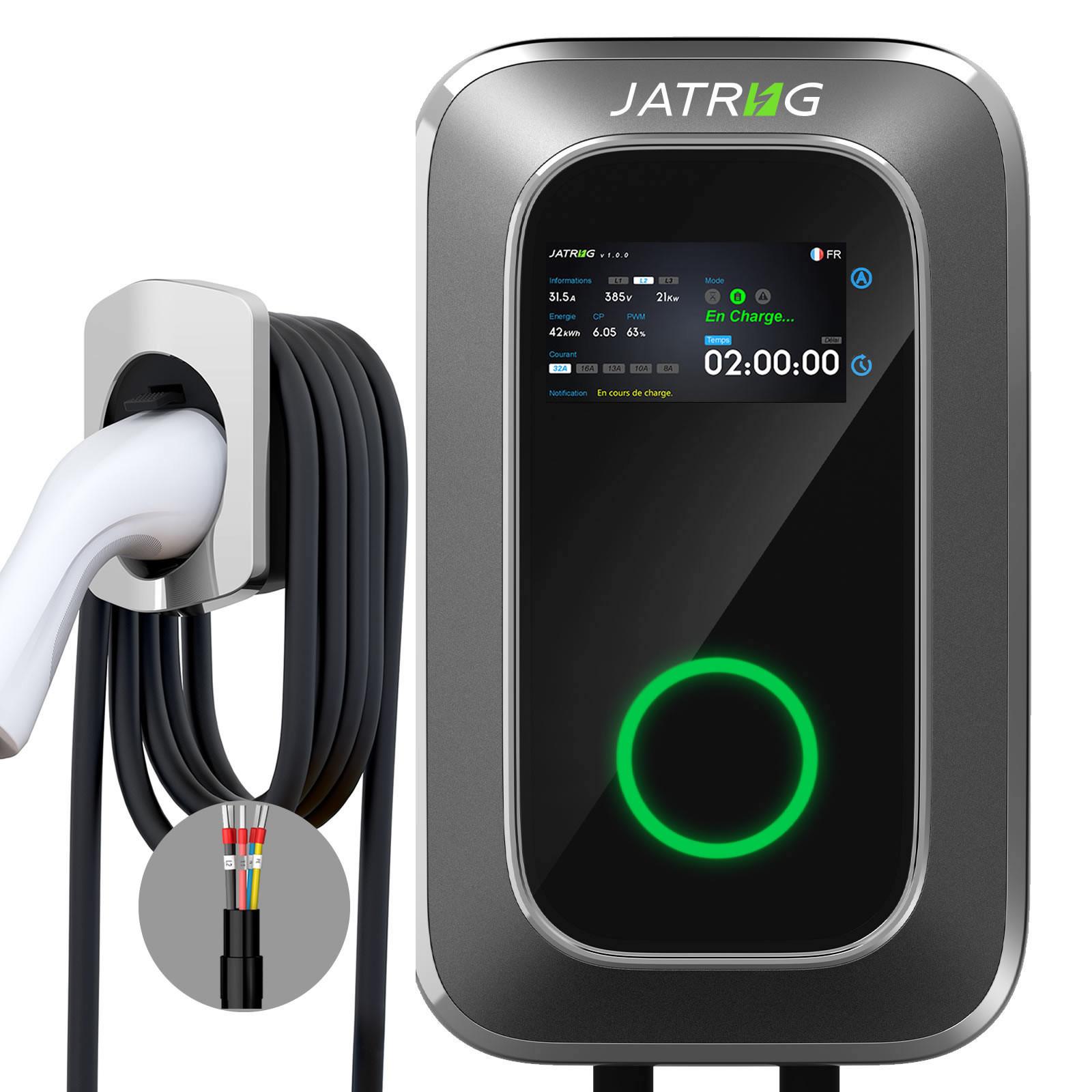 JATRHG JATRHG S1 Ladestation für Elektrofahrzeuge 11 kW 8M 16A Dreiphasig - Ladestation Typ 2 IEC 62196-2 - Schnellladegerät EV Wallbox