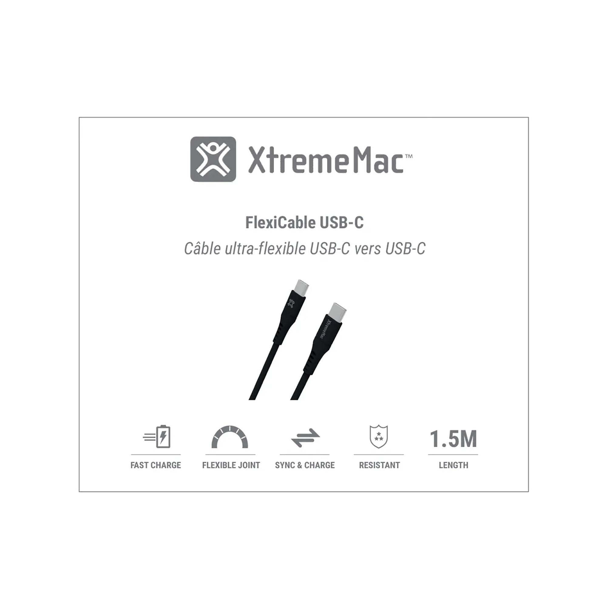 XtremeMac FLEXICABLE USB-C TO USB-C - 1,5M Adapterkabel